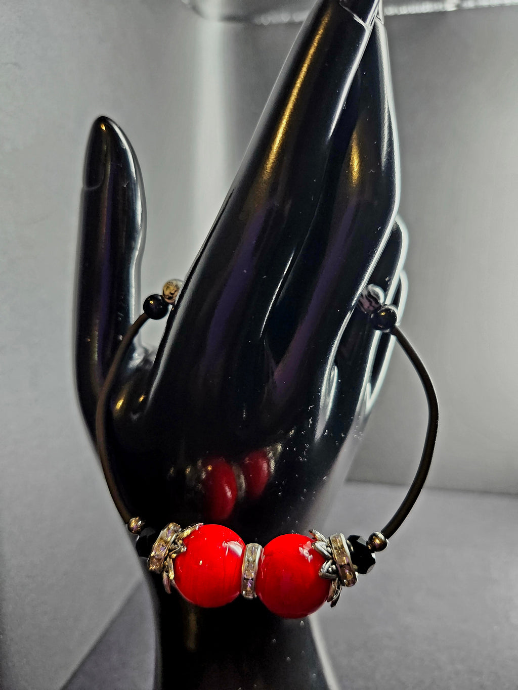 Commanding – Red & Black Complete Jewelry Set -