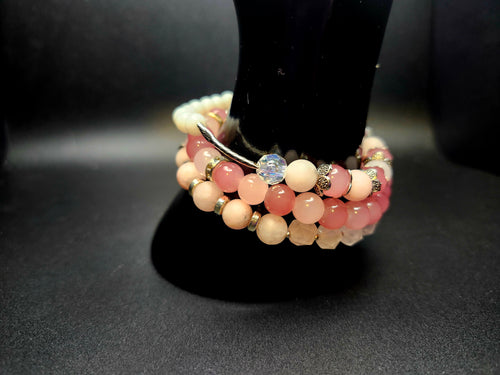 Bloom Unapologetically - Rose Charm Bracelet Stack