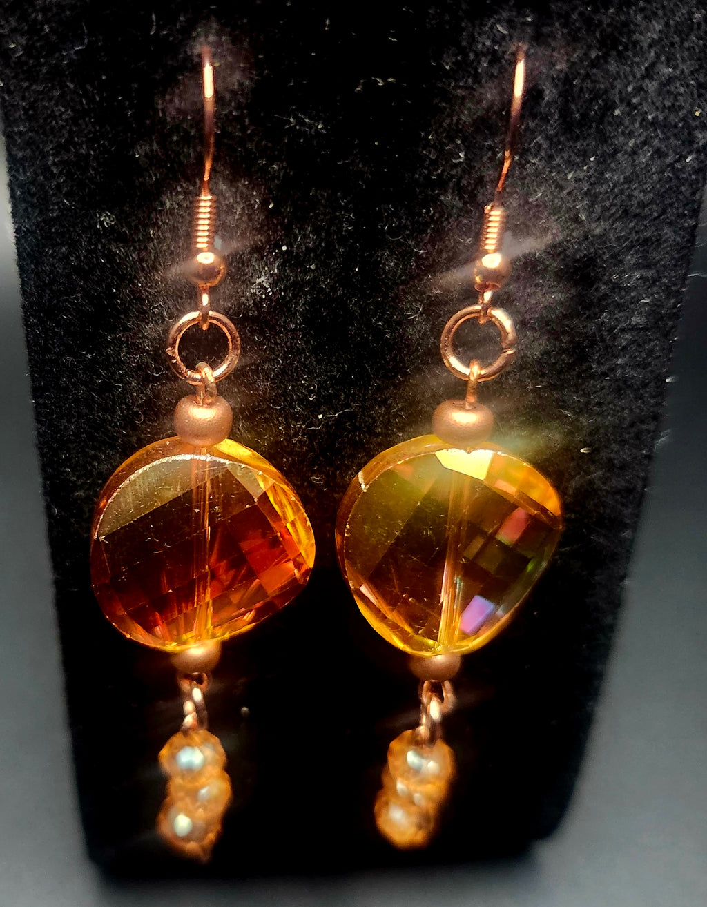 Glow & Grow – Amber Crystal Butterfly Bracelet & Earring Set