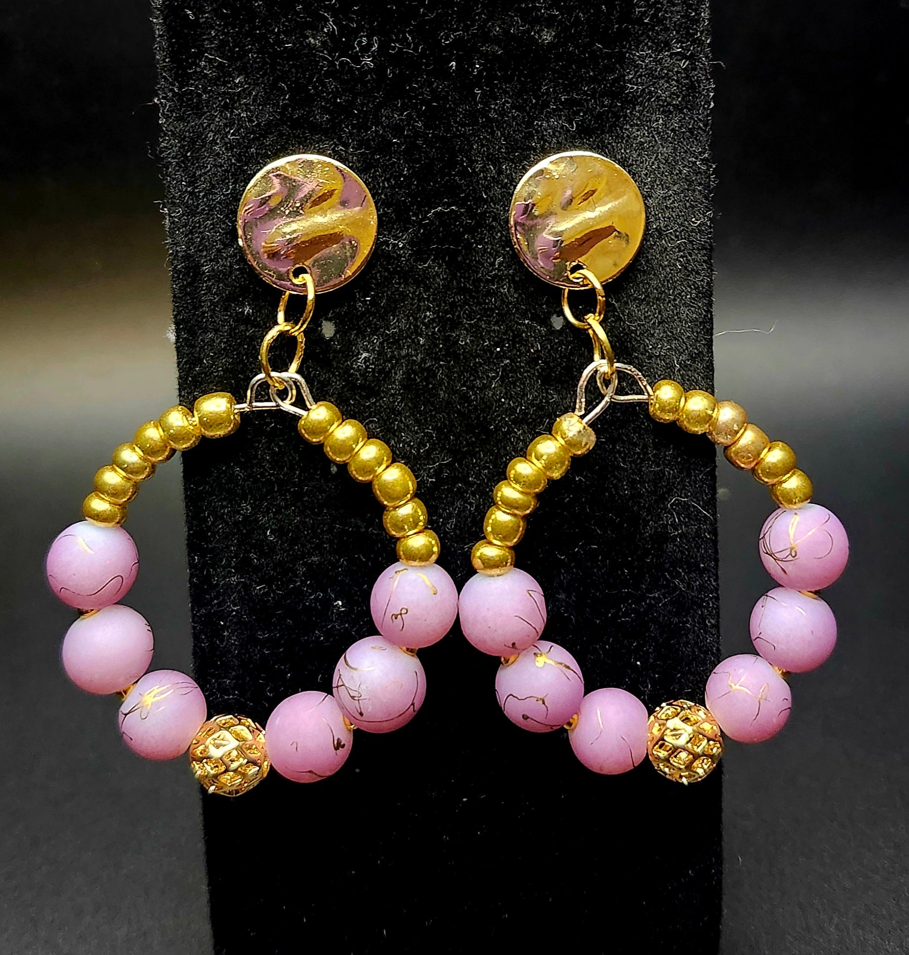 Radiant & Refined – Soft Lavender & Gold Bracelet & Hoop Set
