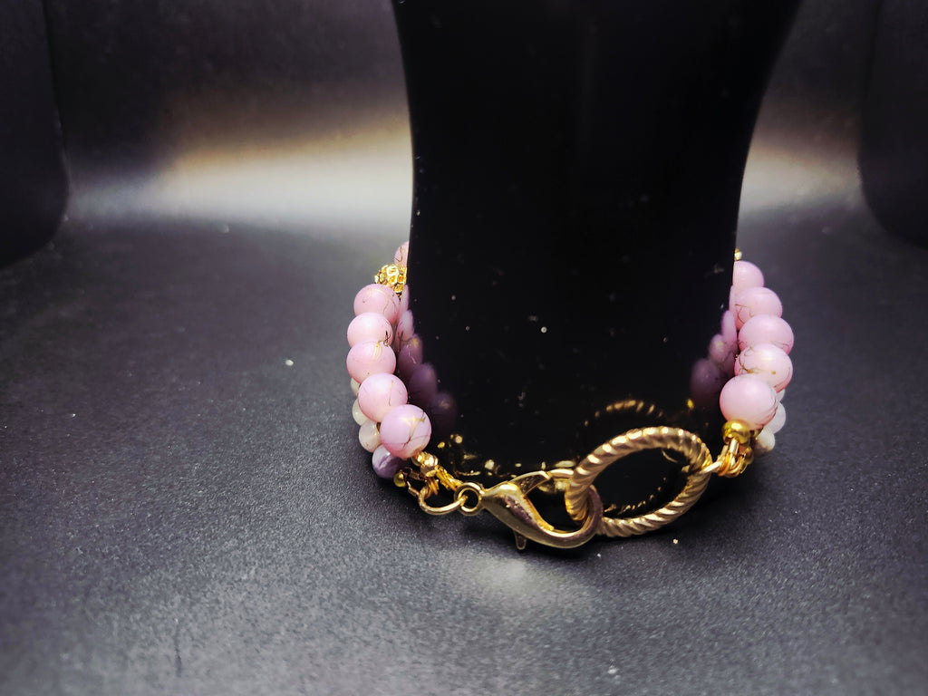Radiant & Refined – Soft Lavender & Gold Bracelet & Hoop Set