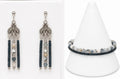 Calmly Confident - Aquamarine Faceted Round Bead Bracelet & Clip-On Earring Set
