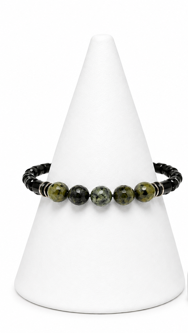 Rooted in Strength - Kambaba Jasper & Leather Complete Jewelry Set