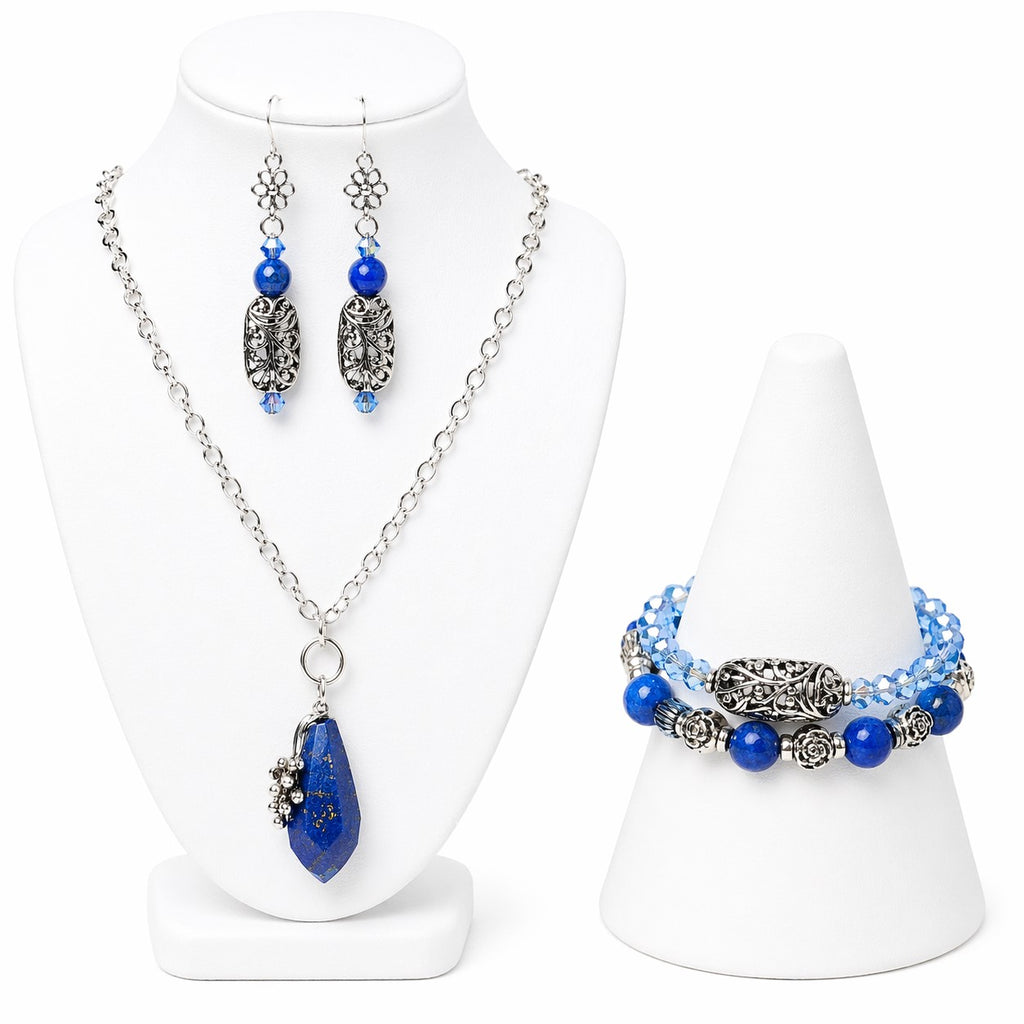 Stand In Your Truth - Blue & Silver Complete Jewelry Set