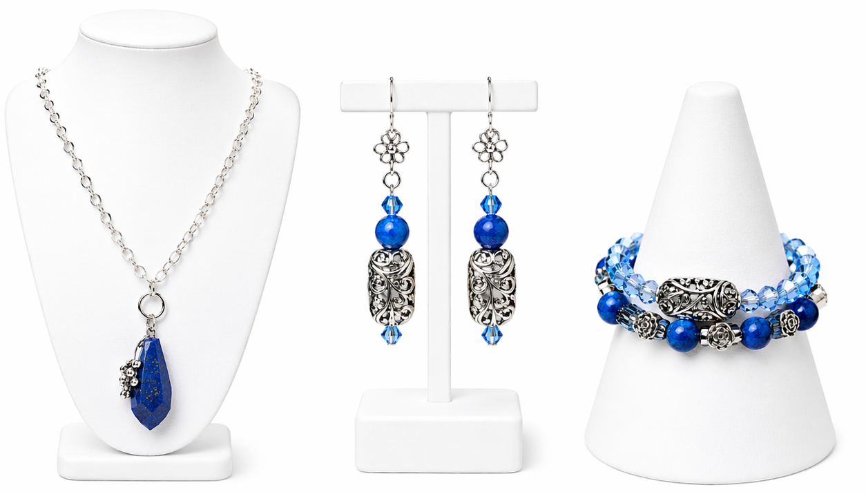 Stand In Your Truth - Blue & Silver Complete Jewelry Set