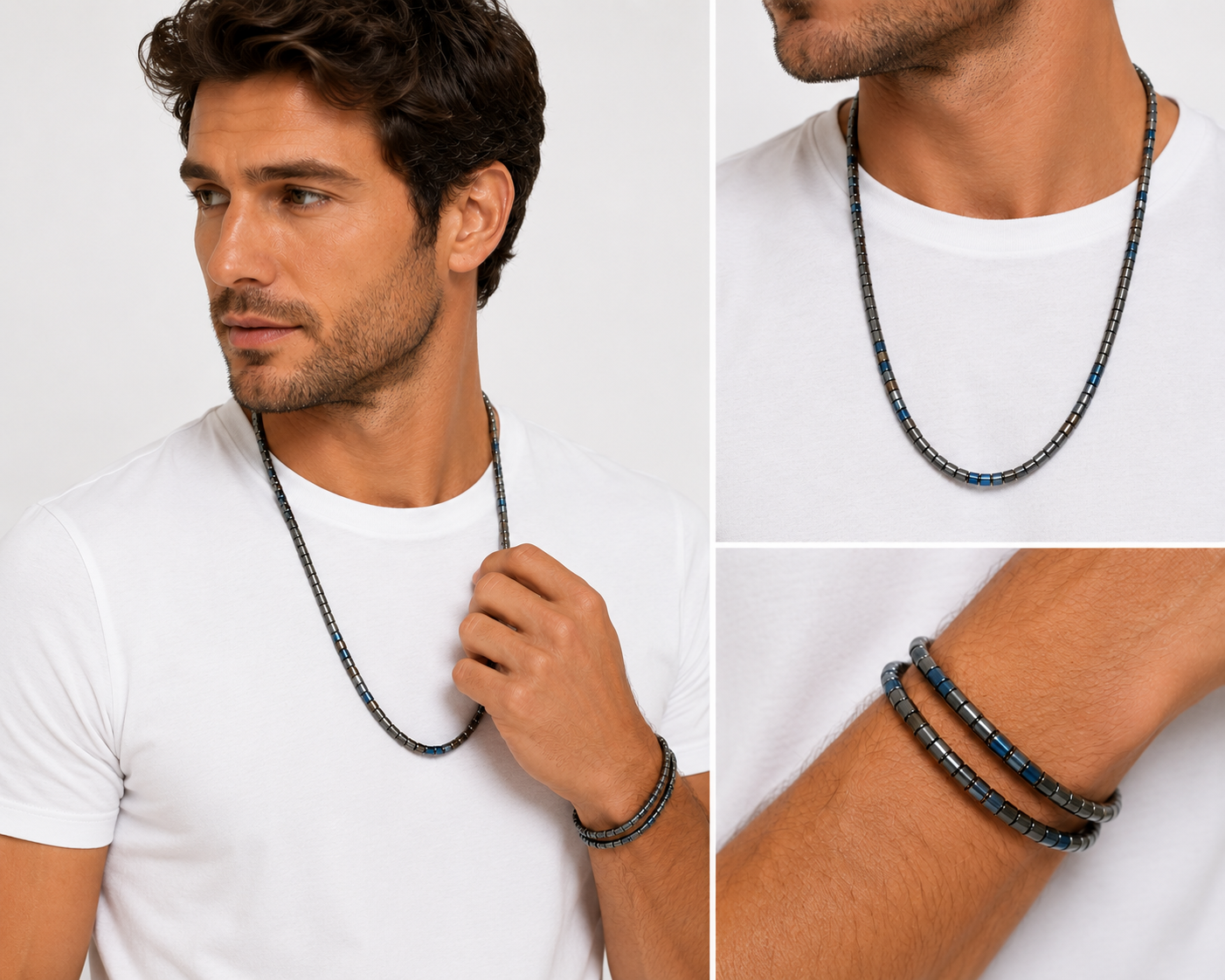 Steadfast Horizon - Men Necklace & Bracelet Set