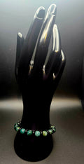 Men’s Purpose & Strength – Green & Black Natural Stone Bracelet
