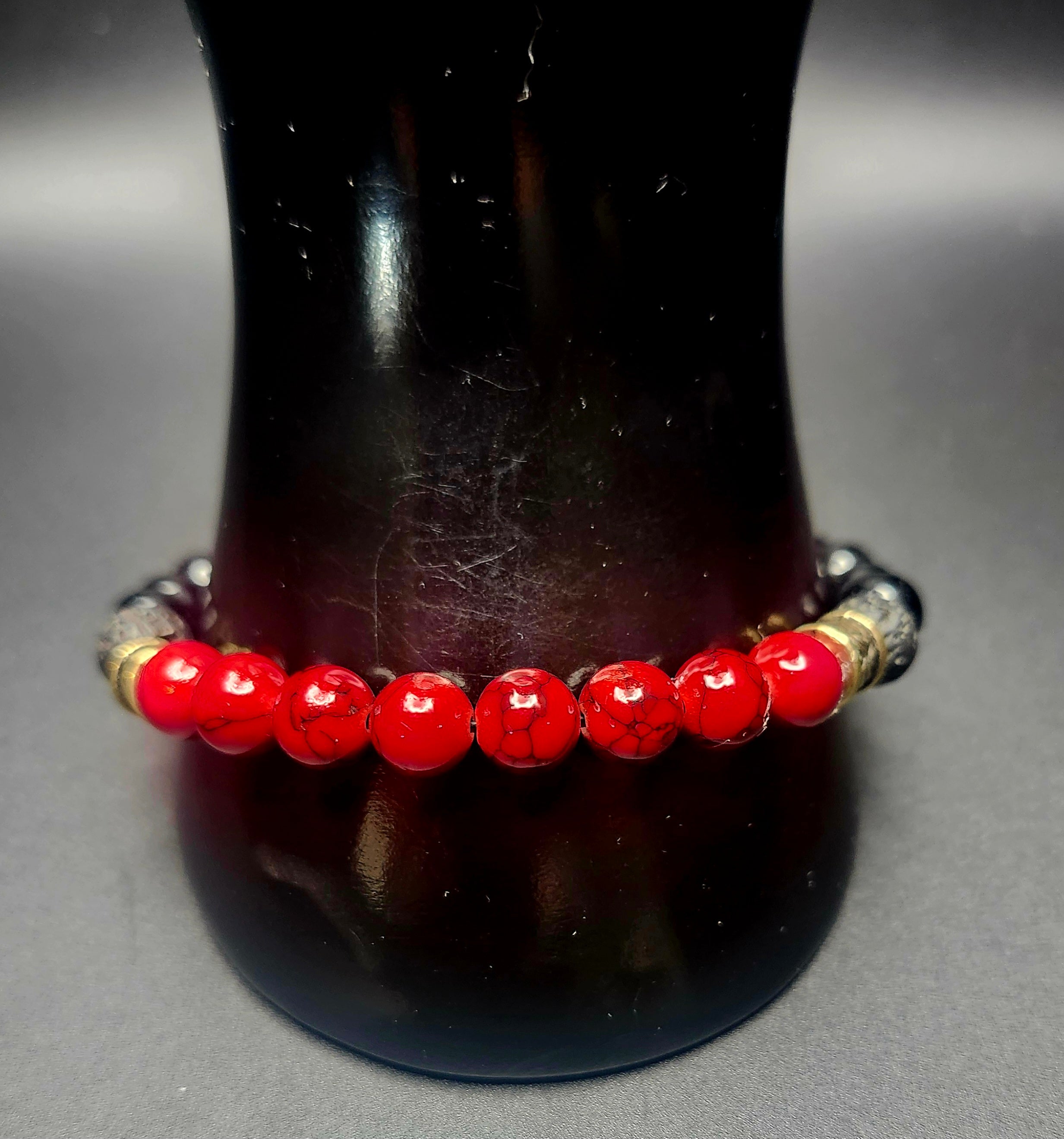 Unbreakable Focus – Red & Black Men’s Bracelet
