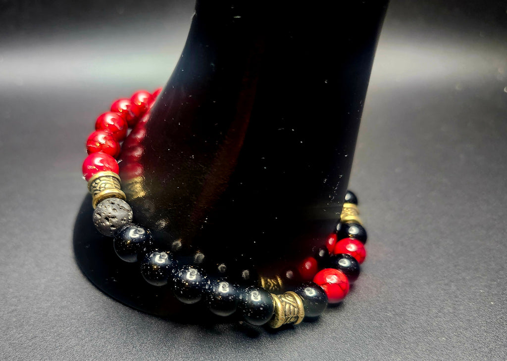 Unbreakable Focus – Red & Black Men’s Bracelet