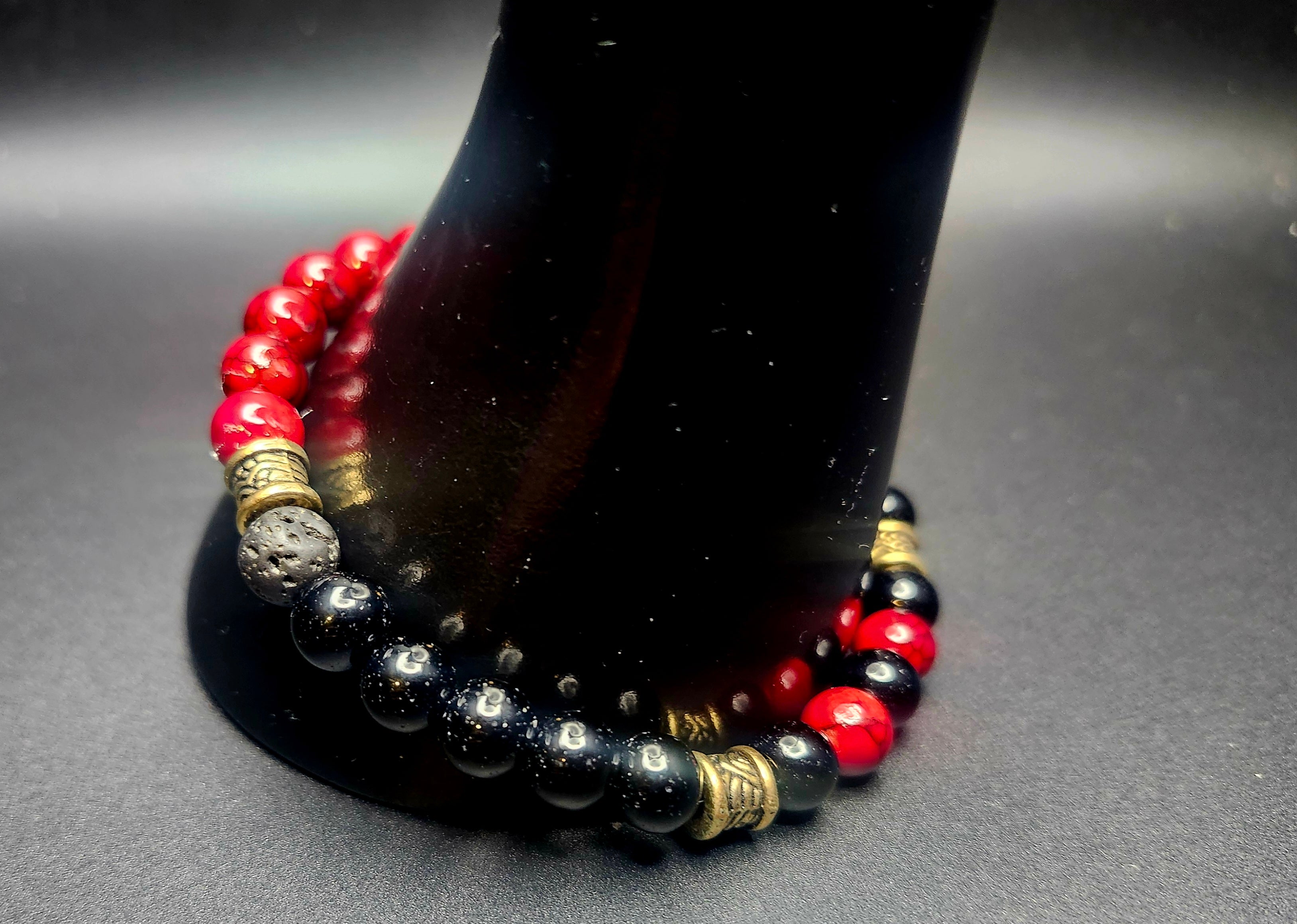 Unbreakable Focus – Red & Black Men’s Bracelet