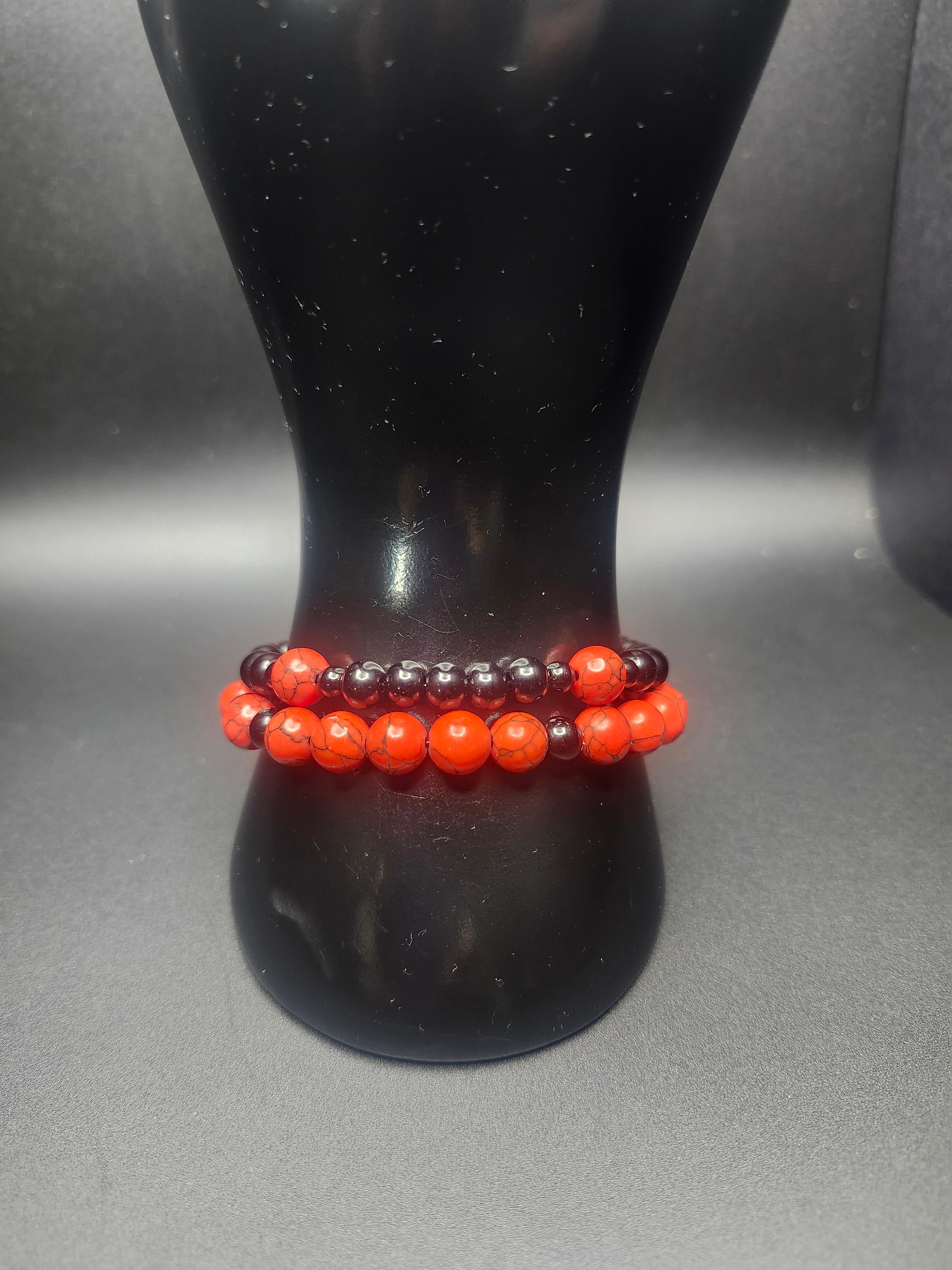 I Lead With Purpose – Red & Black Men’s Bracelet Stack