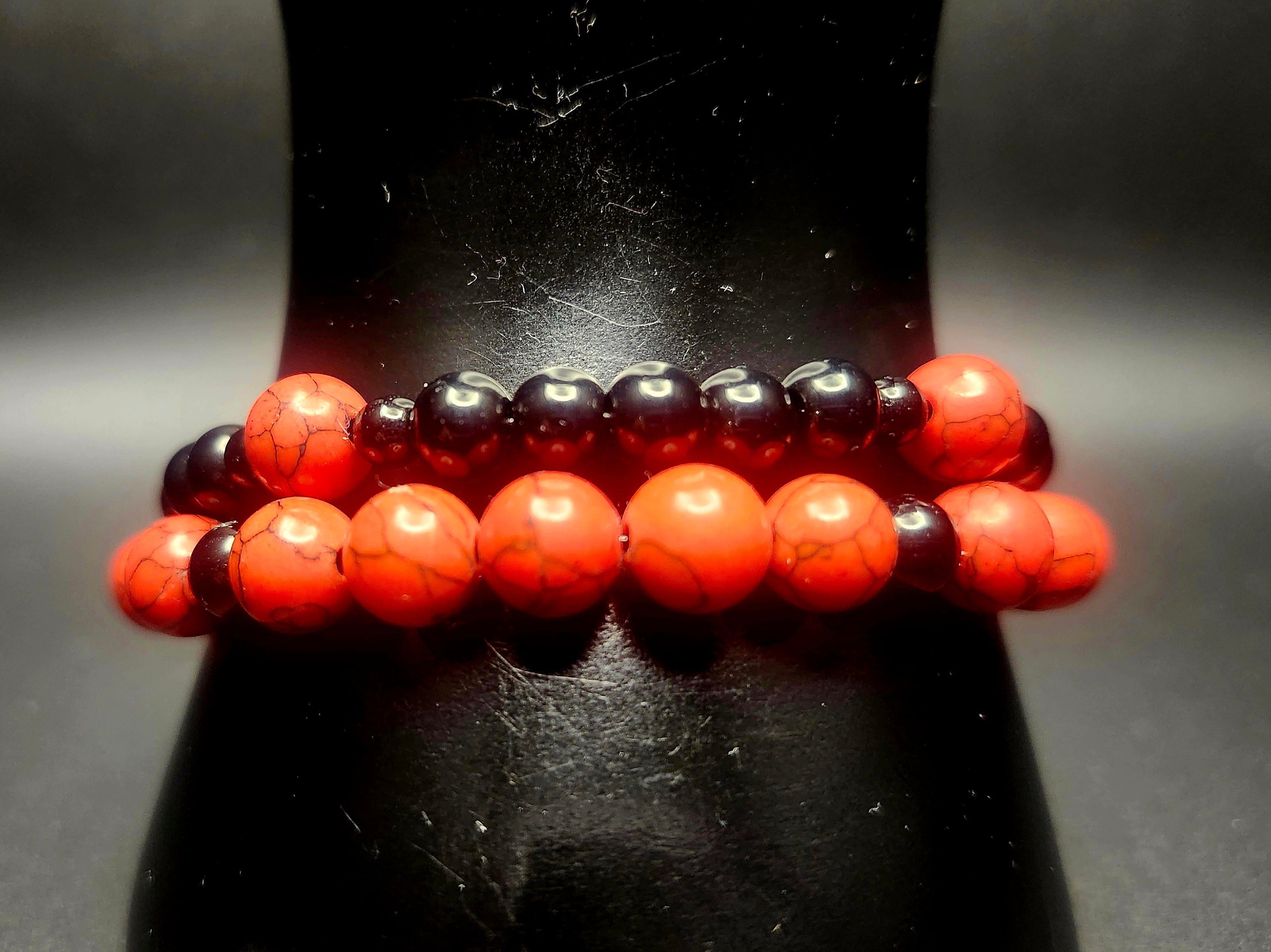I Lead With Purpose – Red & Black Men’s Bracelet Stack