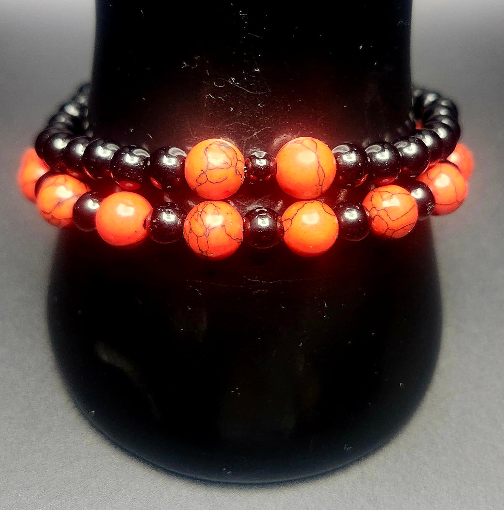 I Lead With Purpose – Red & Black Men’s Bracelet Stack