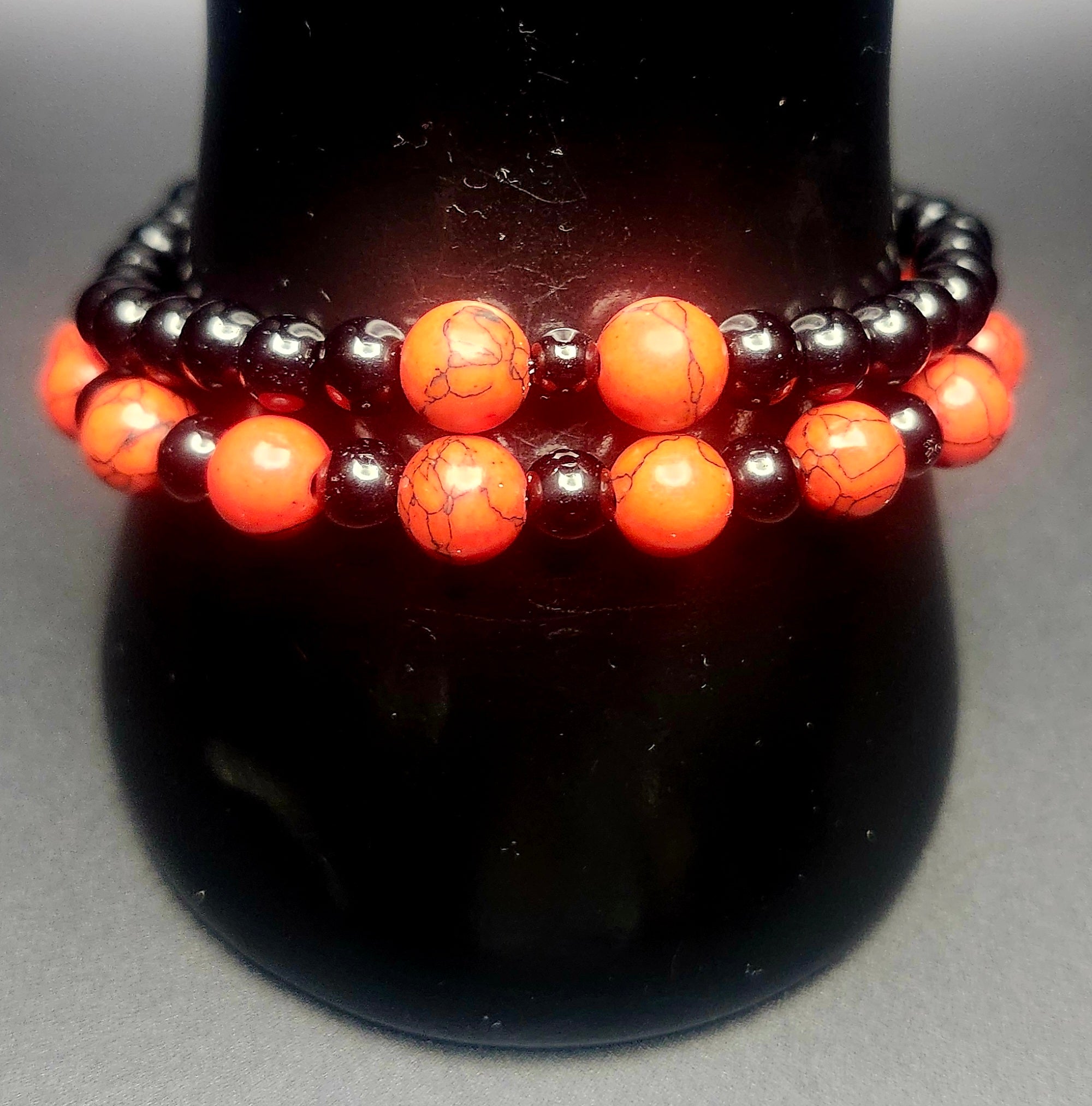 I Lead With Purpose – Red & Black Men’s Bracelet Stack
