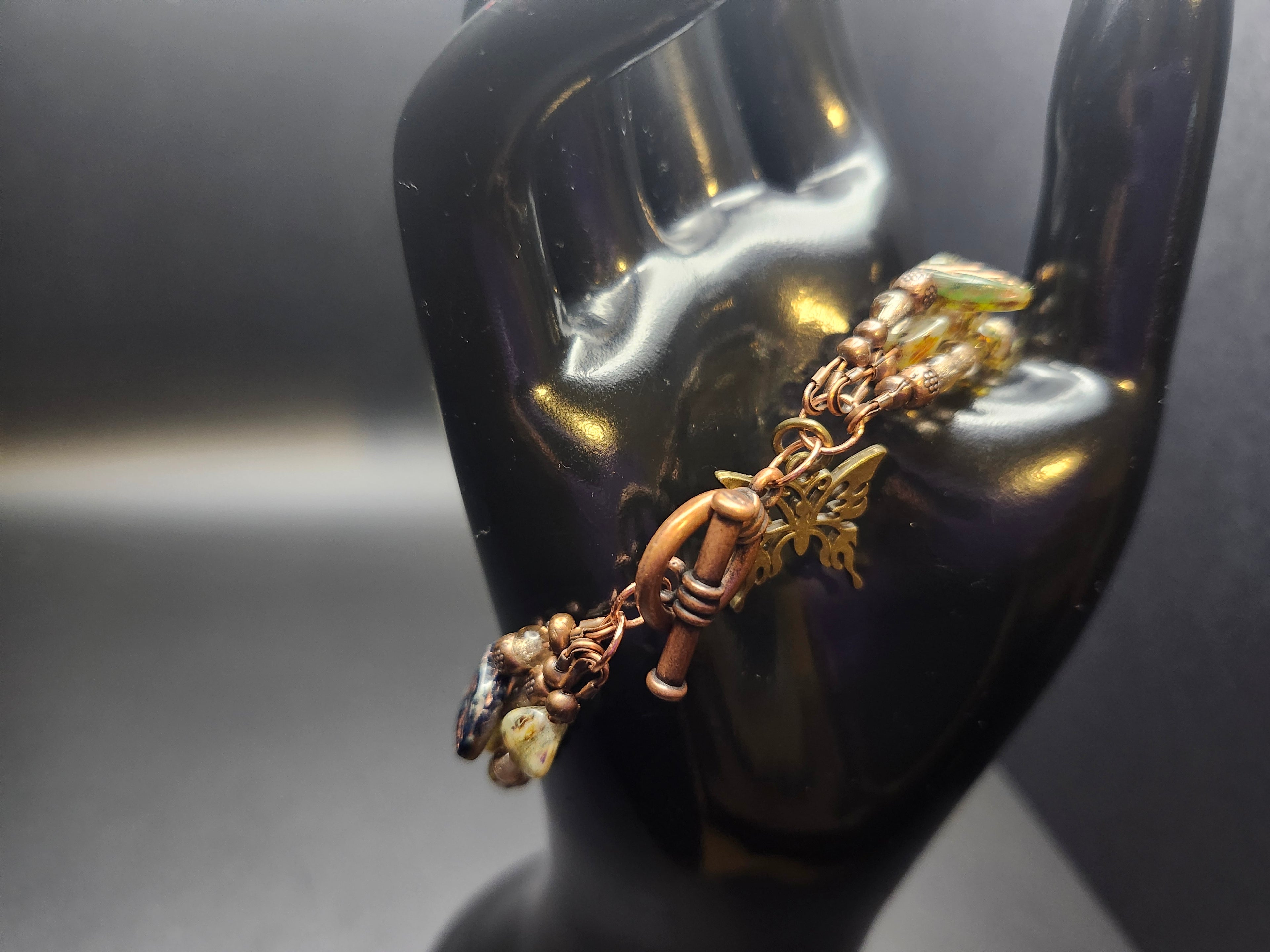 Golden Glow Within – Wrap Bracelet & Earring Set