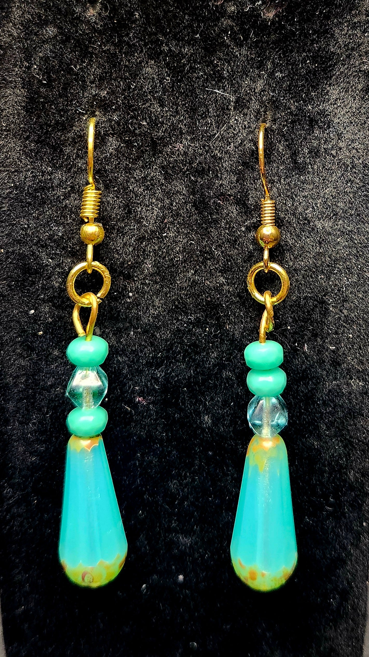 Whispers of Renewal – Aqua Bracelet Stack & Earrings Set