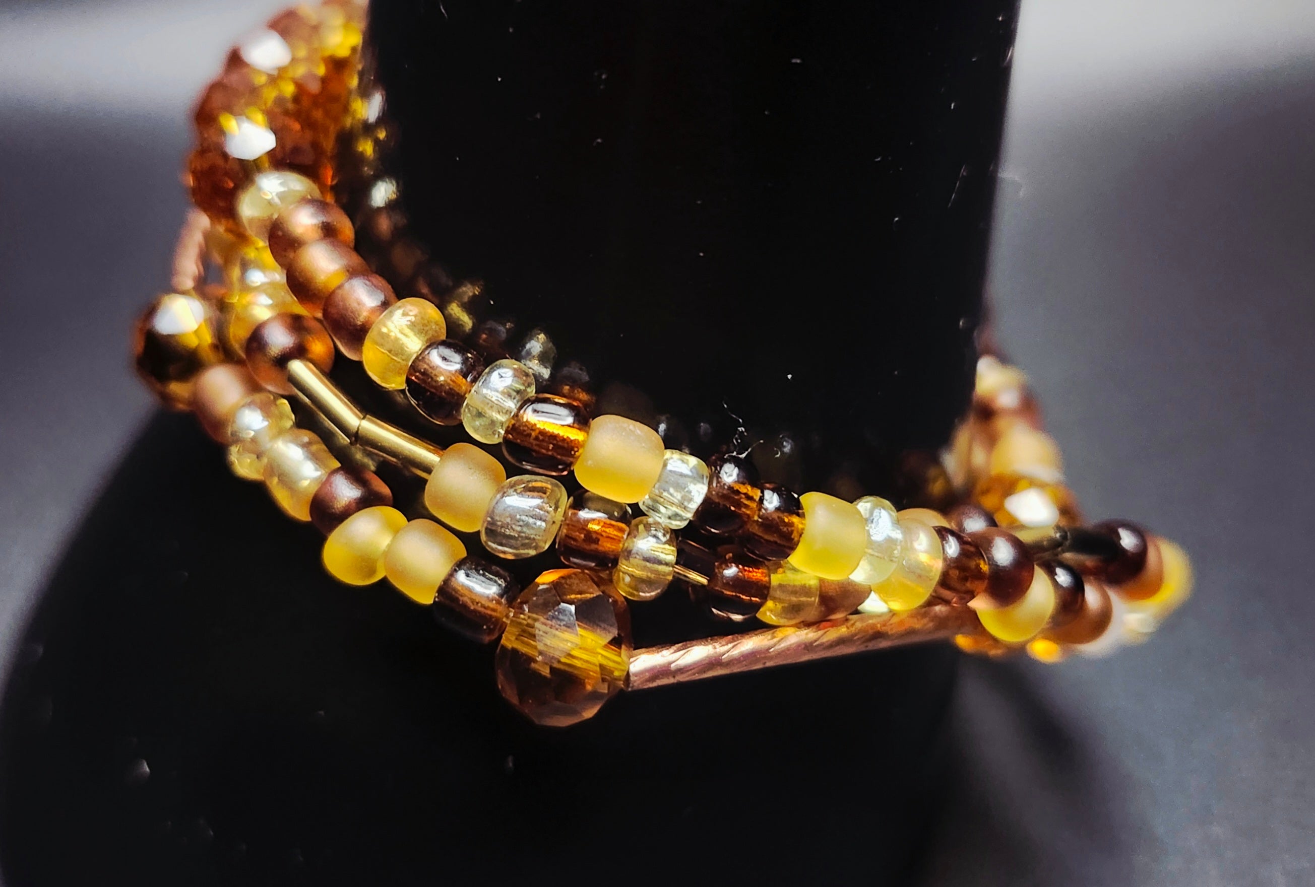Steady Glow – Amber Bracelet Stack & Earrings Set