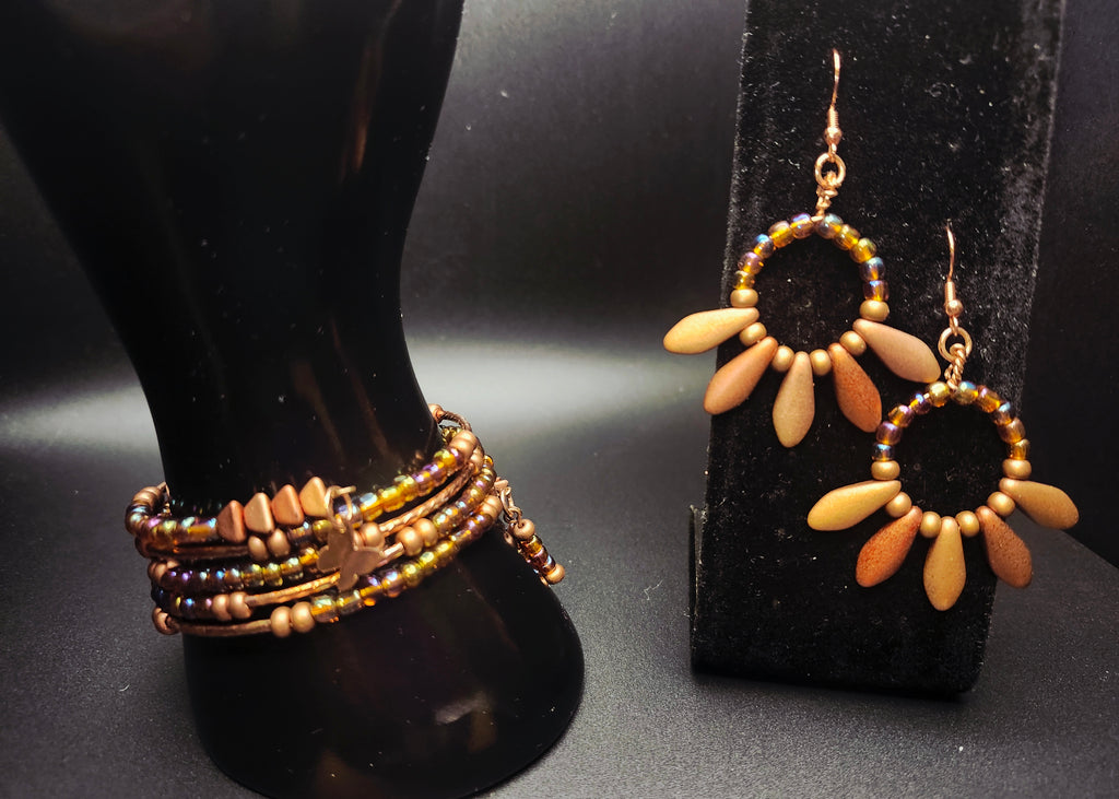 Rooted in Purpose Earth-Tone Wrap Bracelet Set