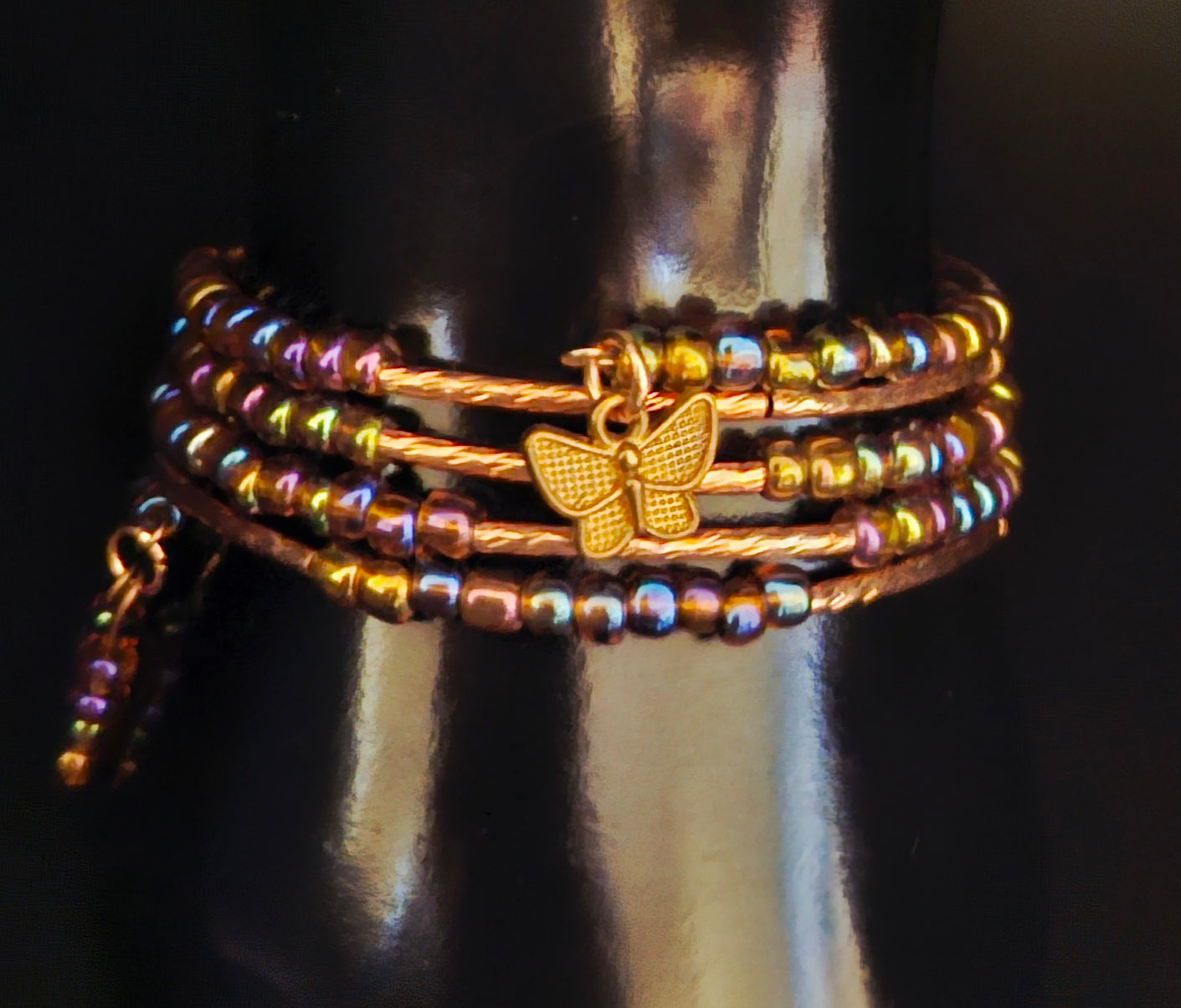 Fearlessly Luminous Copper Wrap Bracelet Set