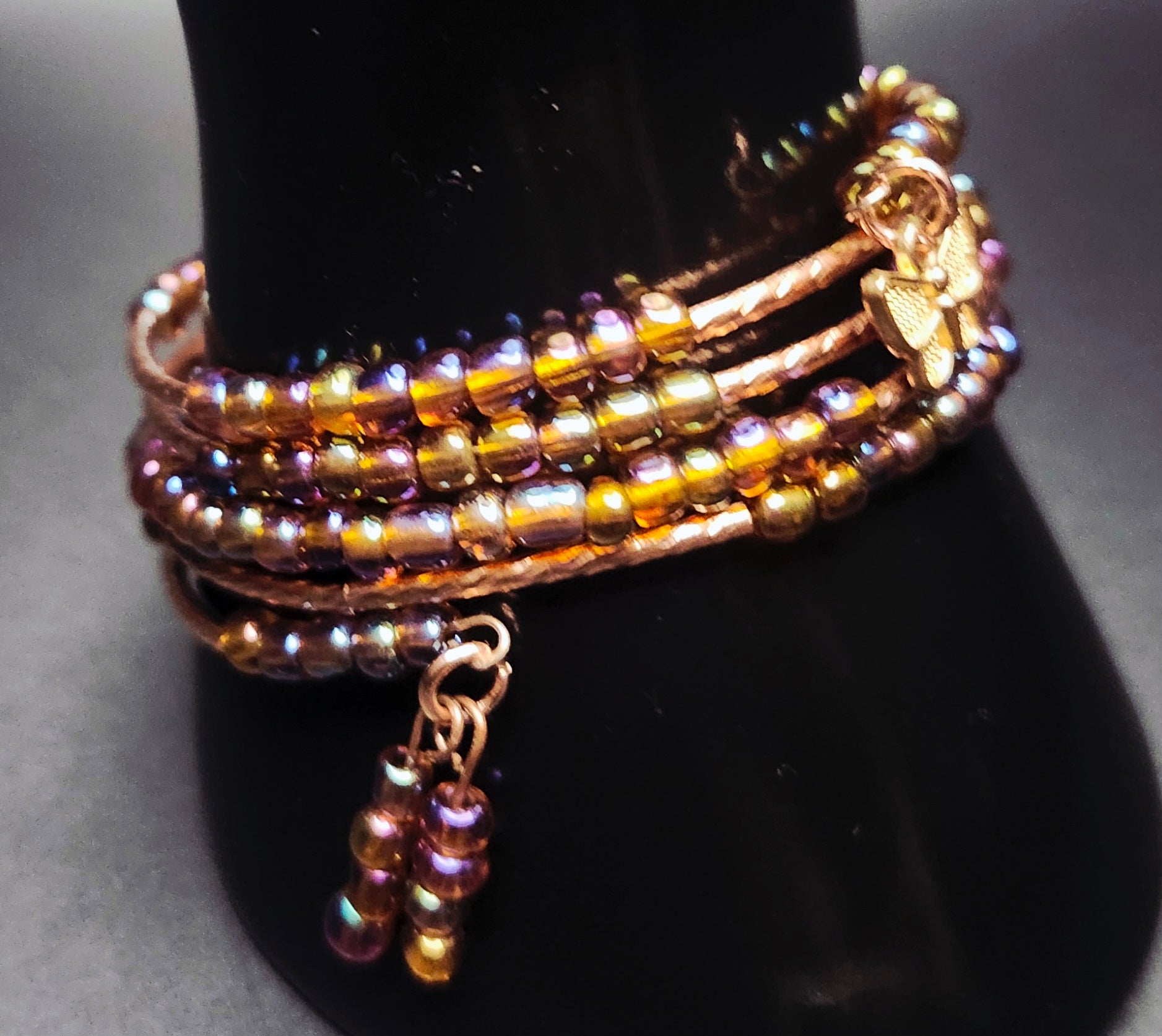 Fearlessly Luminous Copper Wrap Bracelet Set