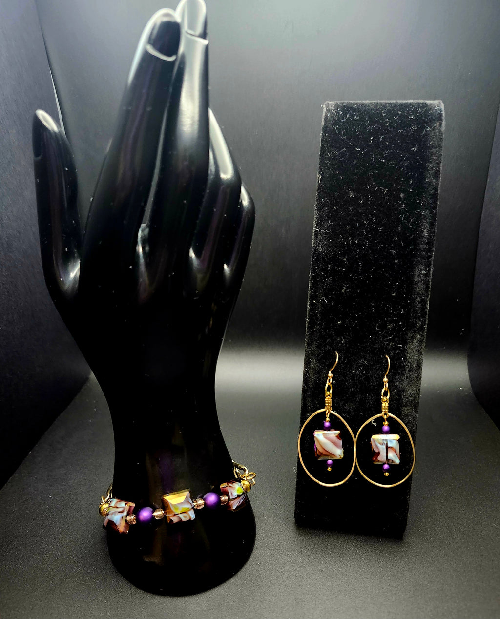 Quietly Bold - Purple & Gold Jewelry Set