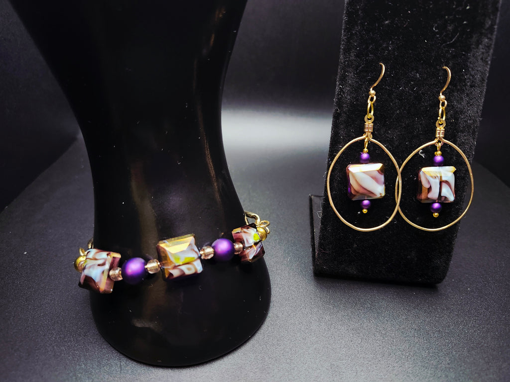 Quietly Bold - Purple & Gold Jewelry Set