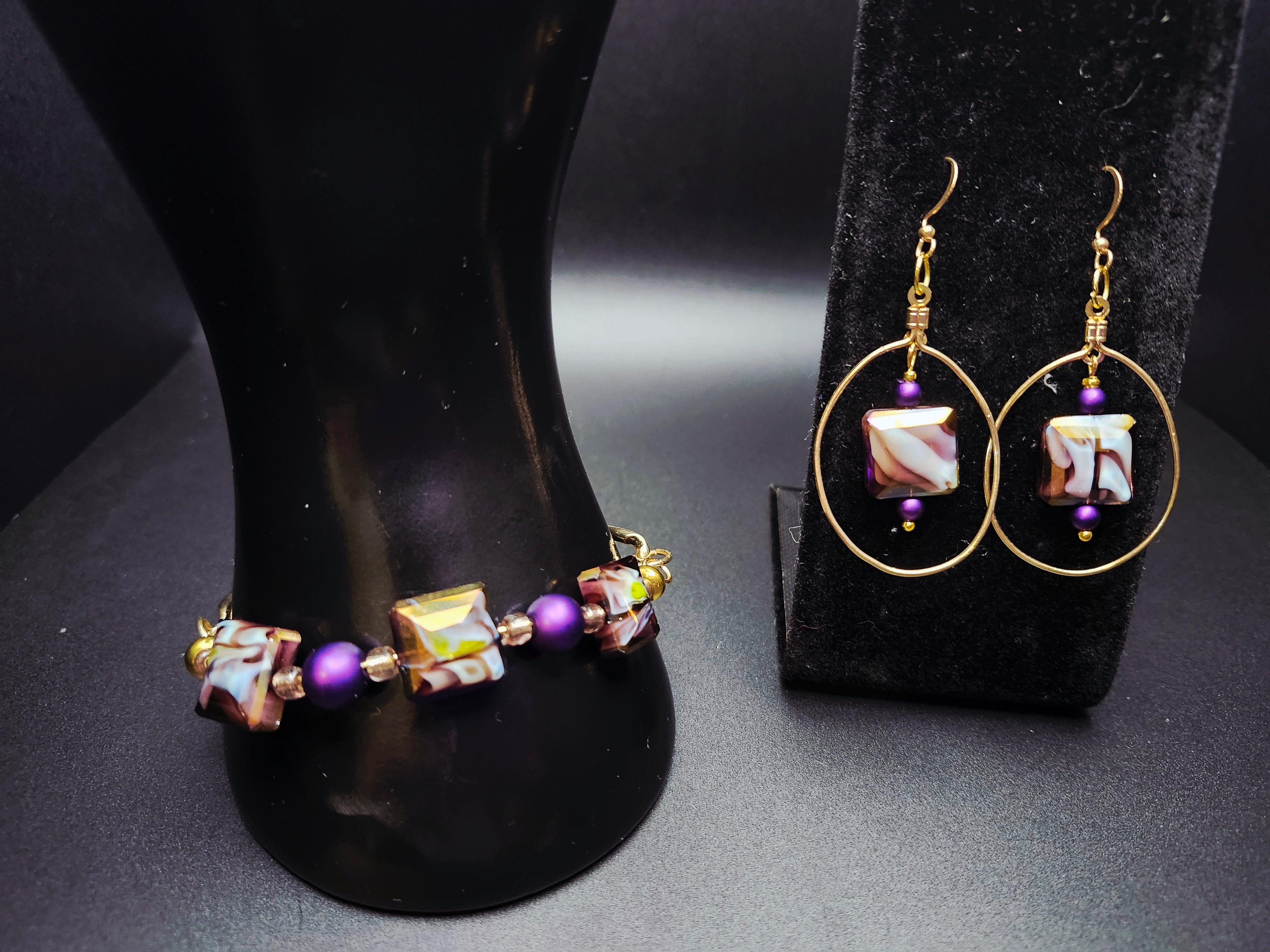 Quietly Bold - Purple & Gold Jewelry Set