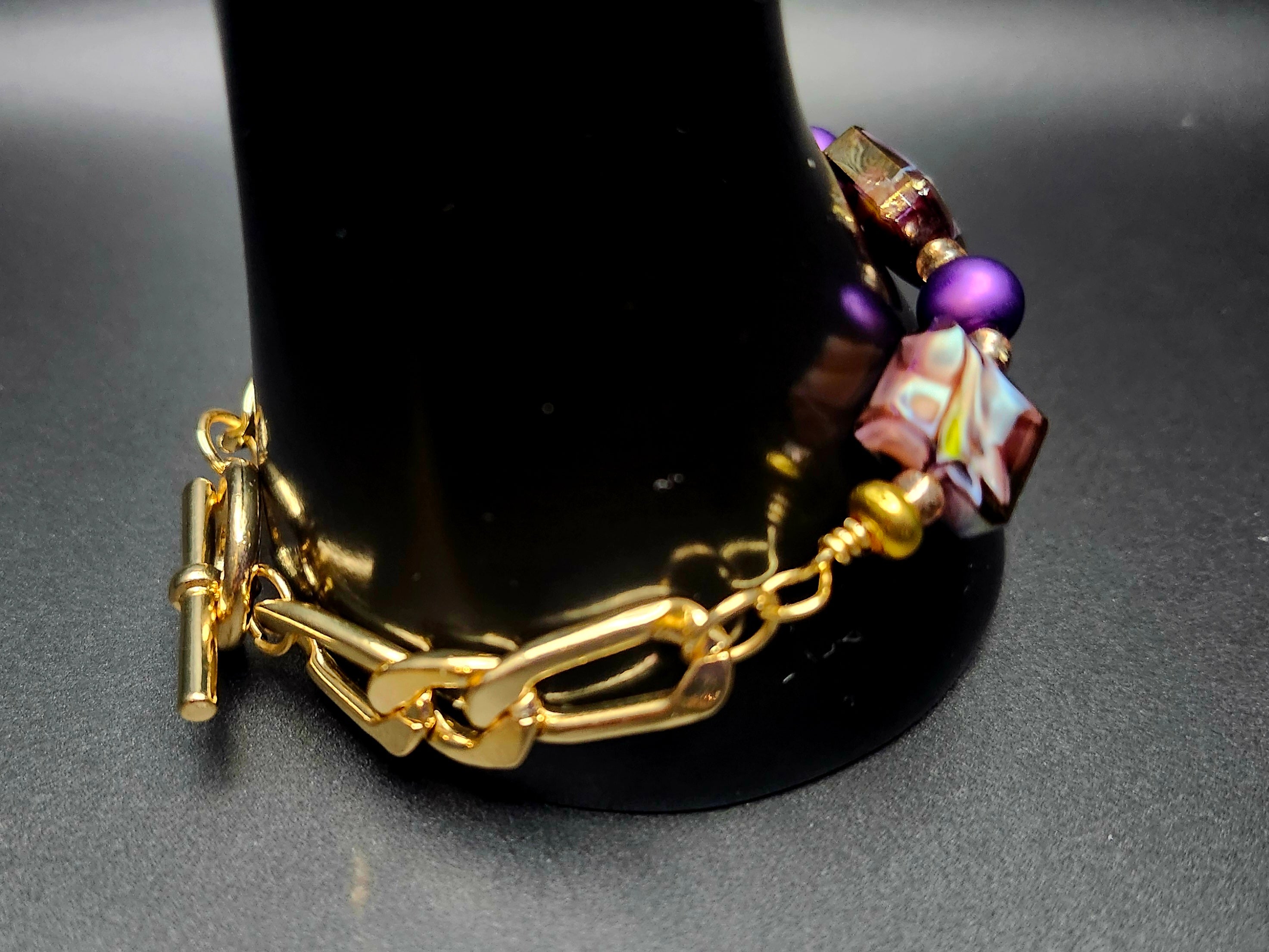 Quietly Bold - Purple & Gold Jewelry Set