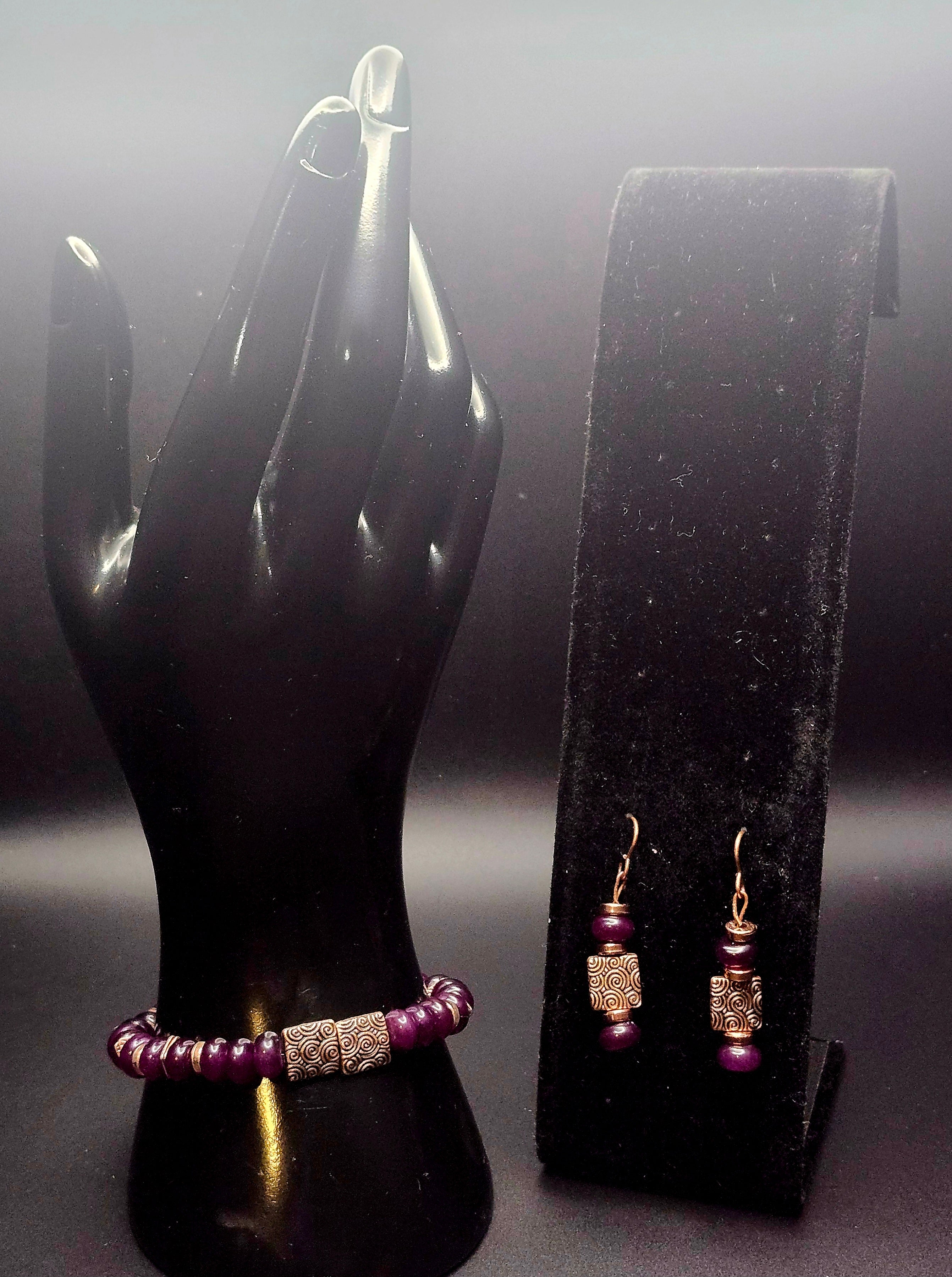 Different By Design - Purple & Bronze Jewelry Set
