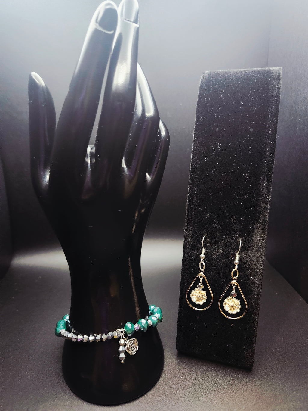 I Am Becoming Her - Teal & Silver Jewelry Set