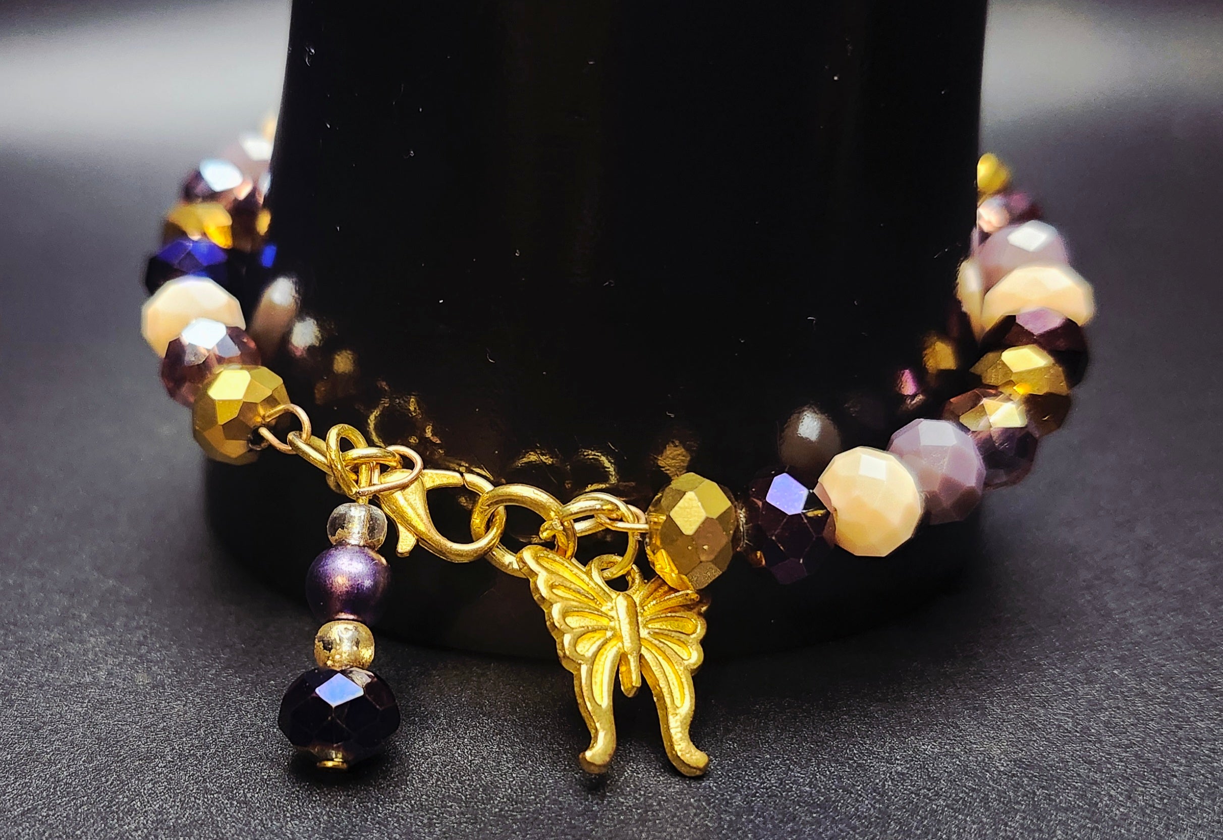 Radiant In My Purpose - Plum & Gold Jewelry Set