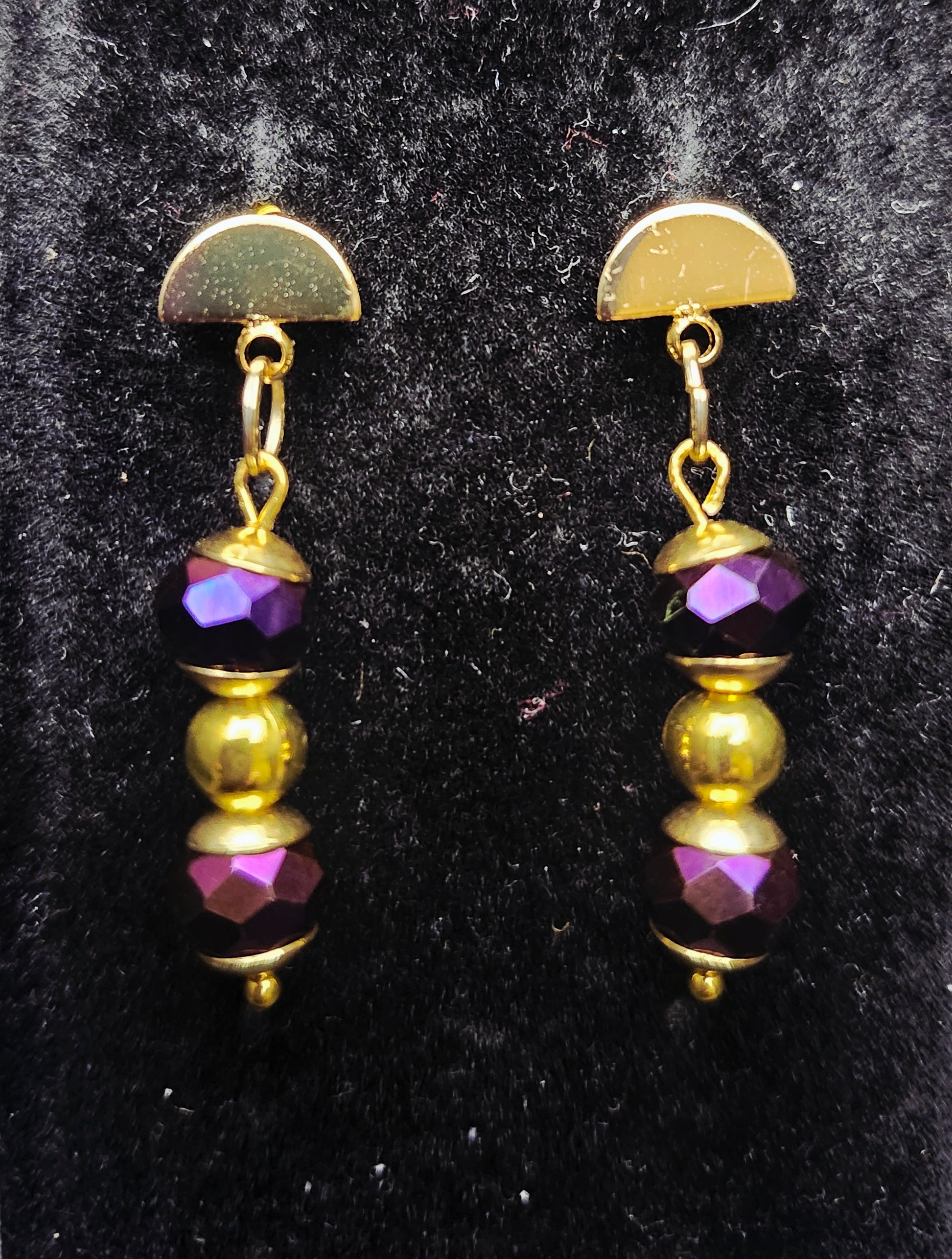 Radiant In My Purpose - Plum & Gold Jewelry Set