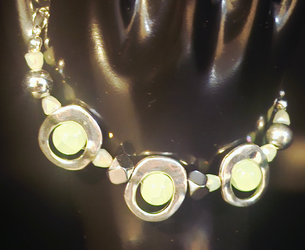 Calm, Confident & Becoming - Soft Green & Silver Jewelry Set