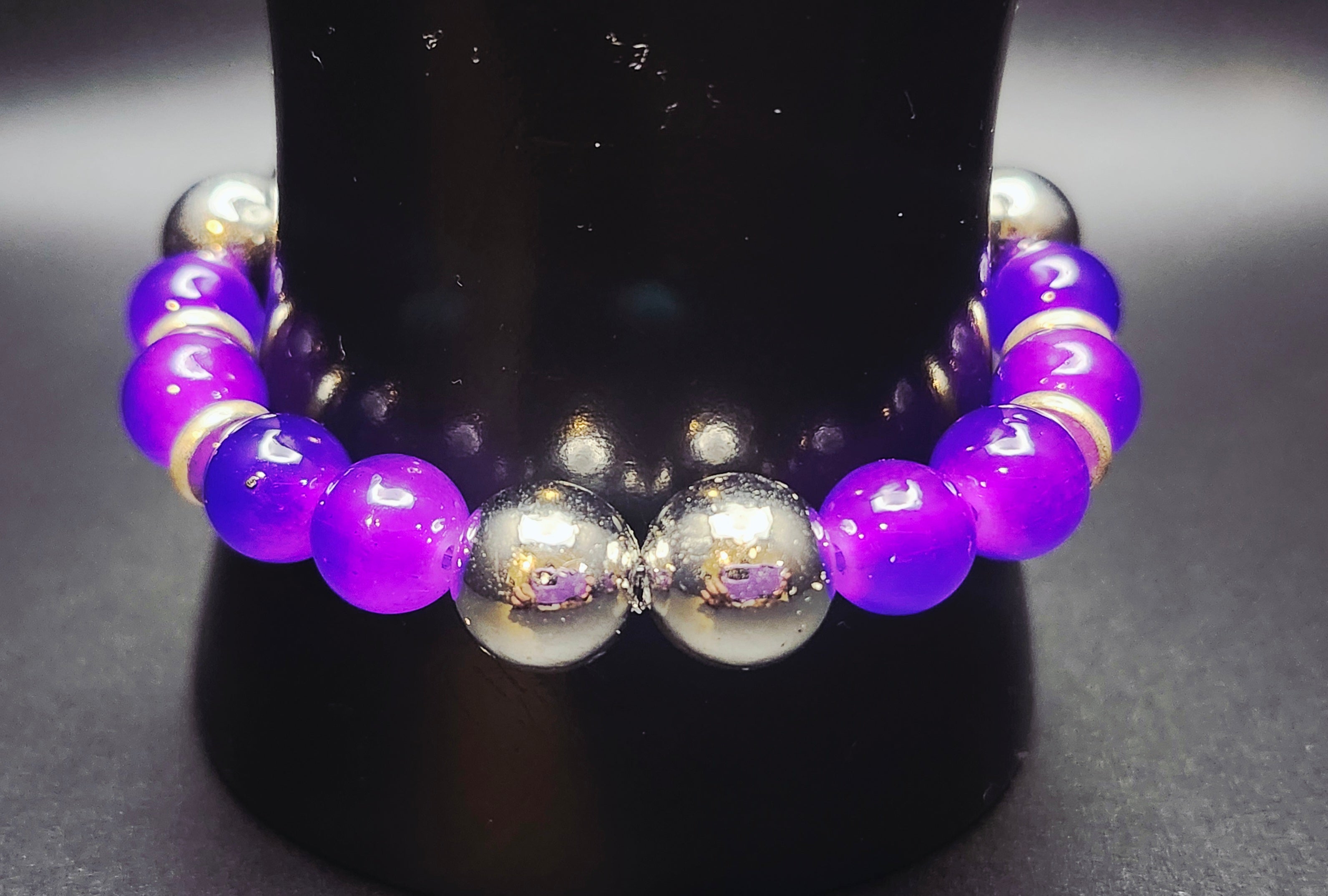 Stepping Into My Next - Purple Crystal & Silver Jewelry Set – – (Size 7-7.5) - $25