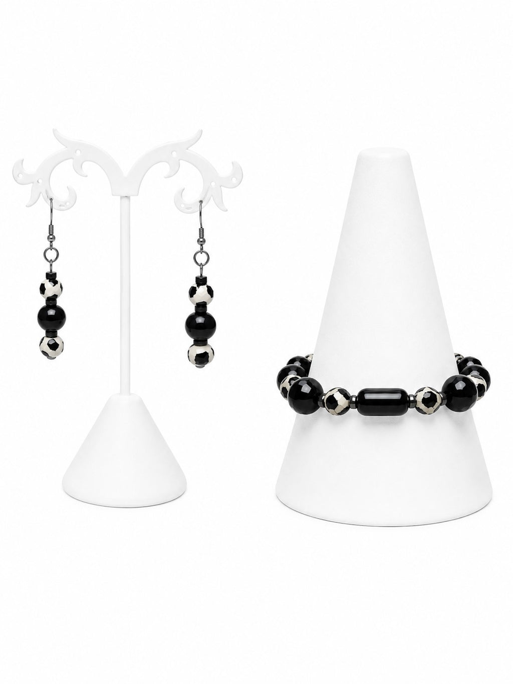 Fearlessly Different - Black & White Agate Dzi Set