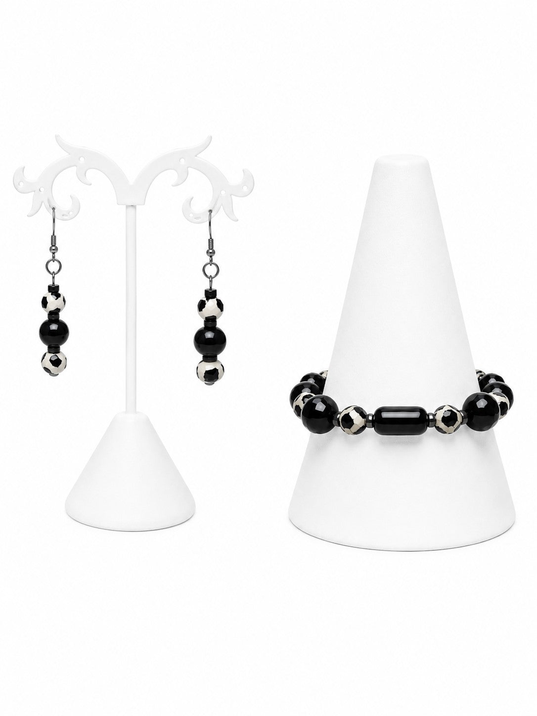 Fearlessly Different - Black & White Agate Dzi Set