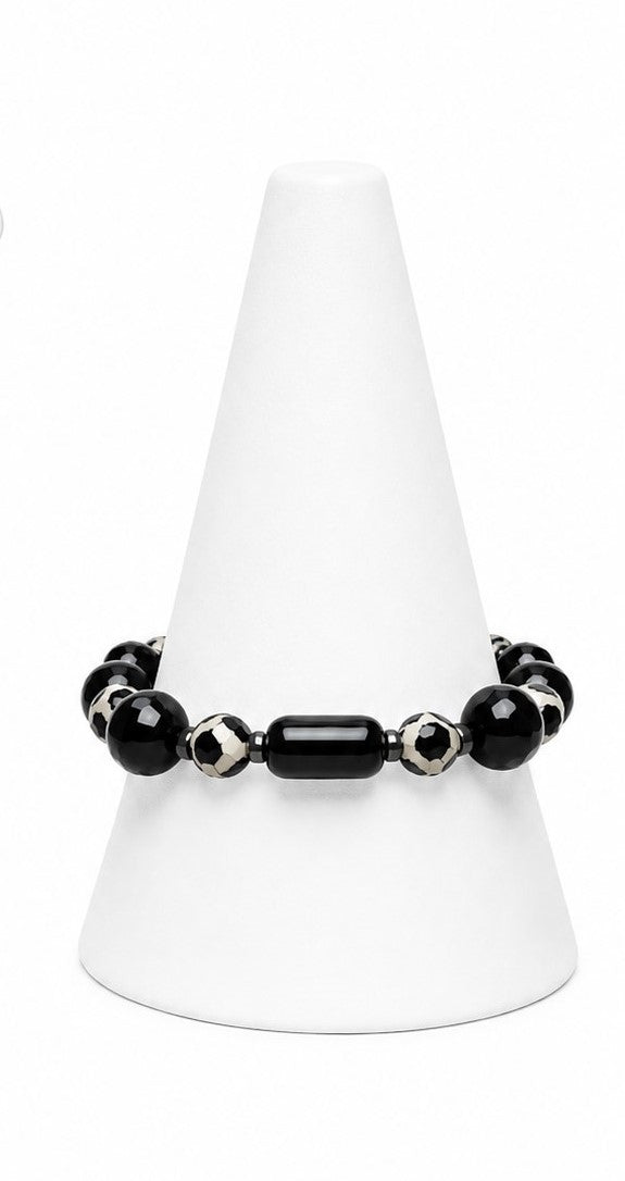 Fearlessly Different - Black & White Agate Dzi Set
