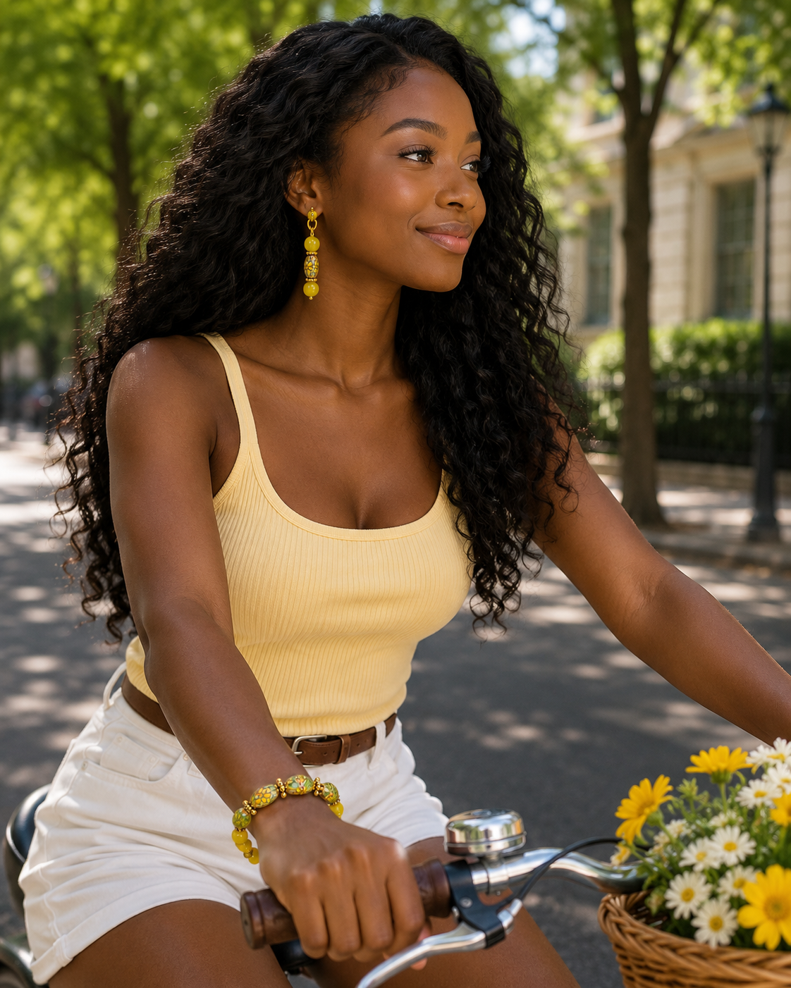 Sunshine & Strength Clip-On Earrings Jewelry Set