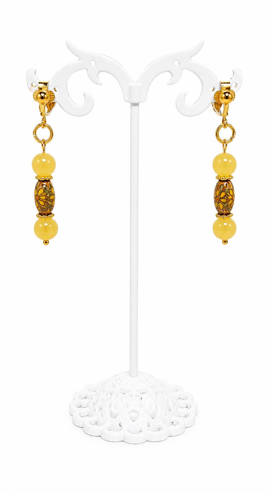 Sunshine & Strength Clip-On Earrings Jewelry Set