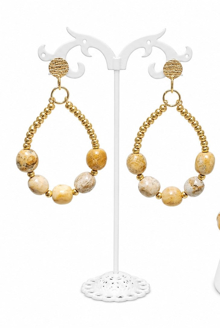 Created to Endure - Fossil Coral Tumbleweed Nugget Jewelry Set