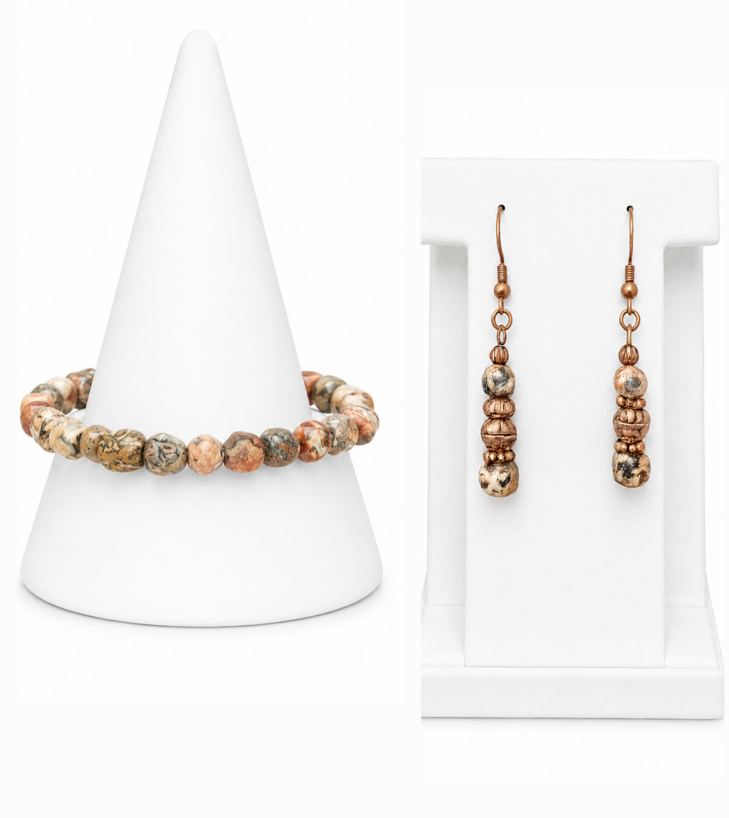 Wildly Authentic- Leopardskin JasperJewelry Set