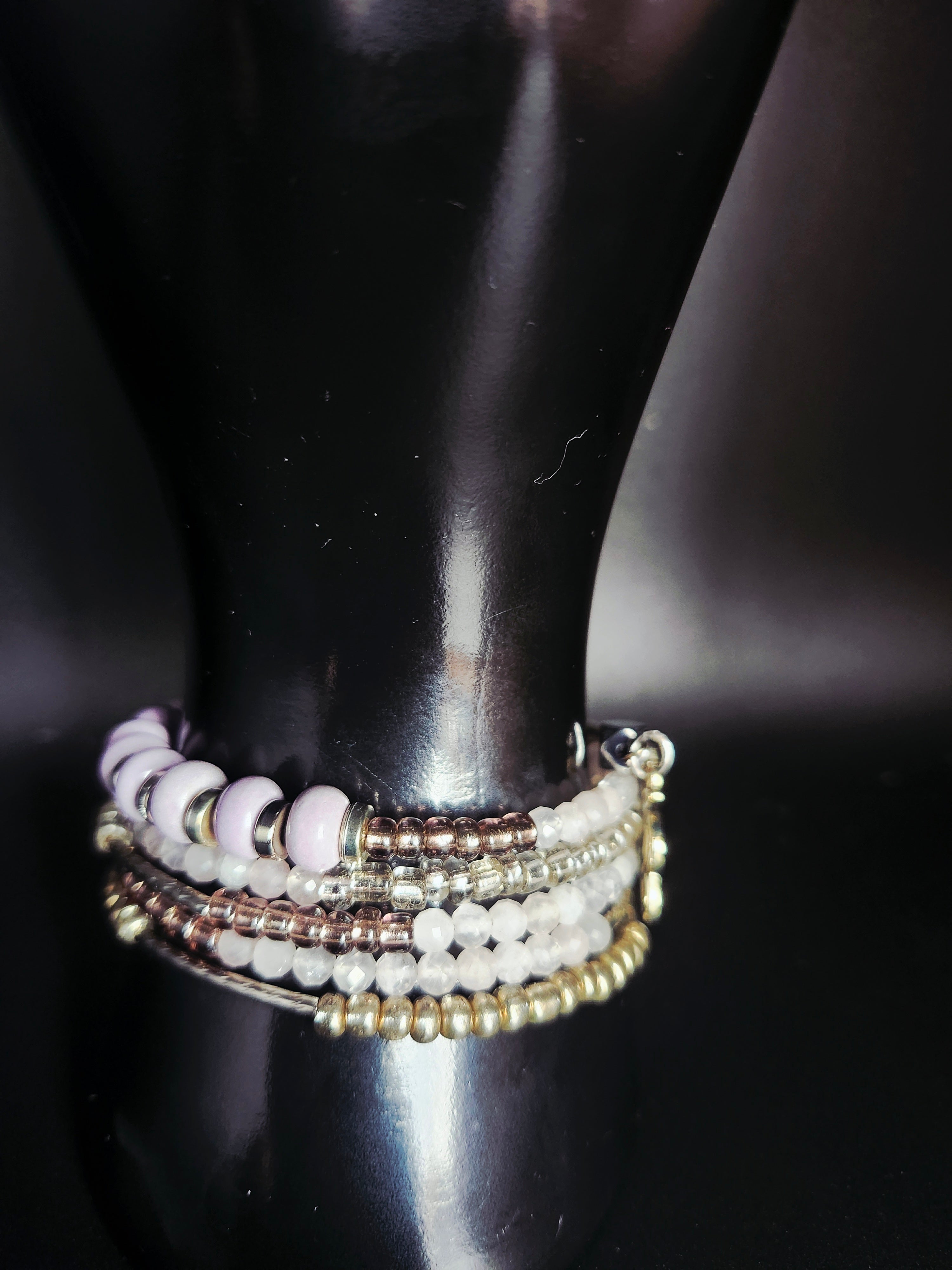 Created to Shine - Lavender & Silver Wrap Bracelet