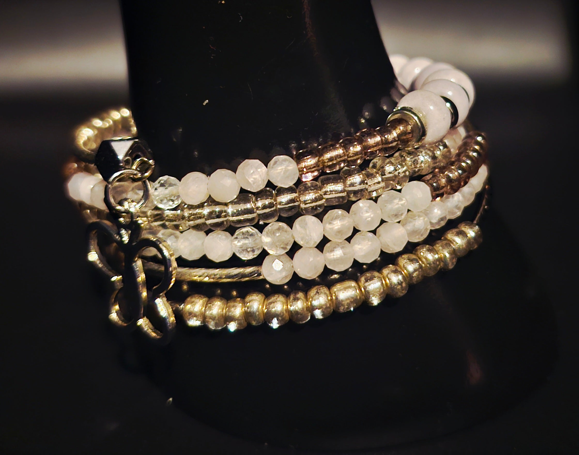 Created to Shine - Lavender & Silver Wrap Bracelet