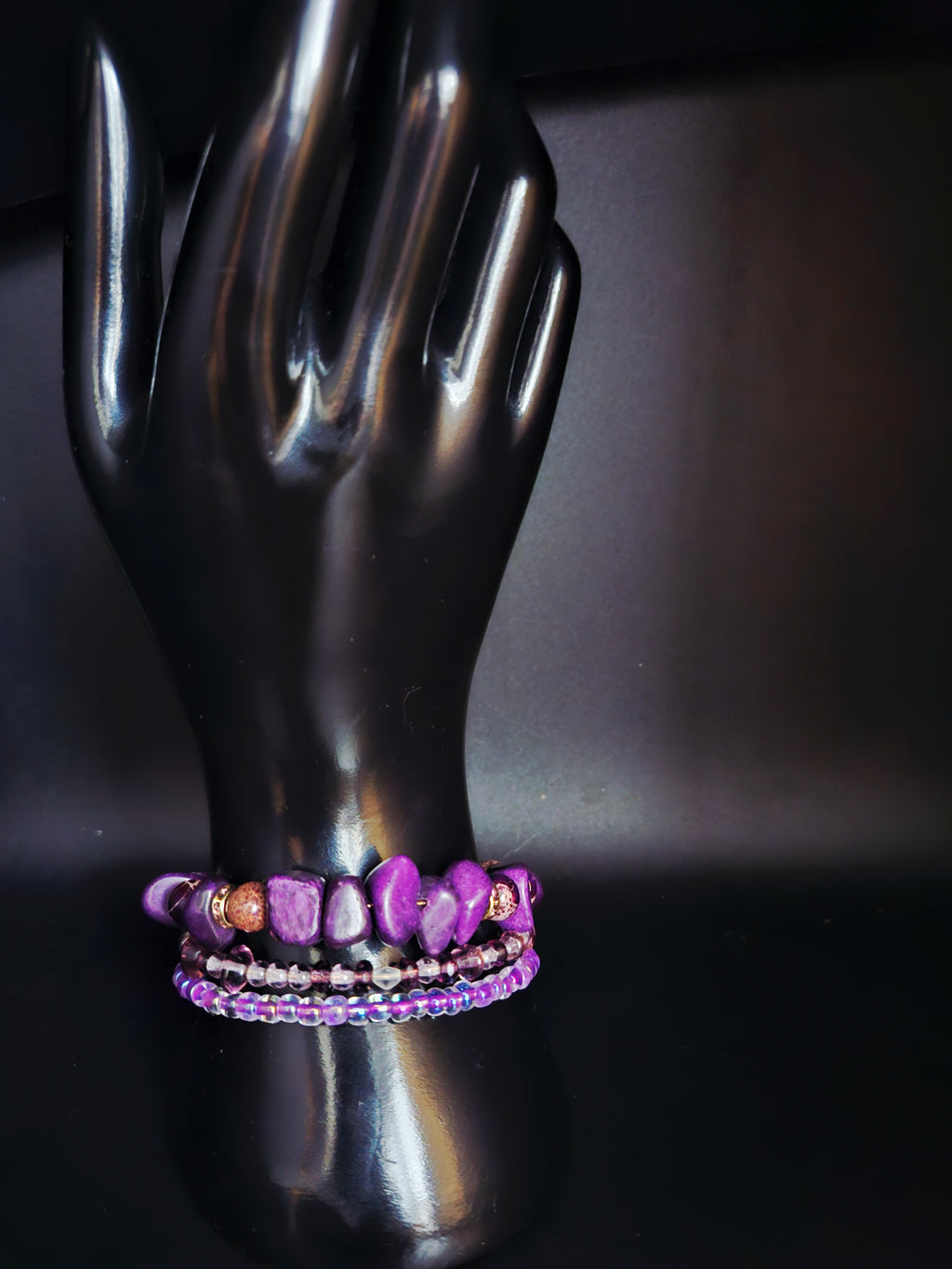 Created to Shine- Purple & Gold Wrap Bracelet