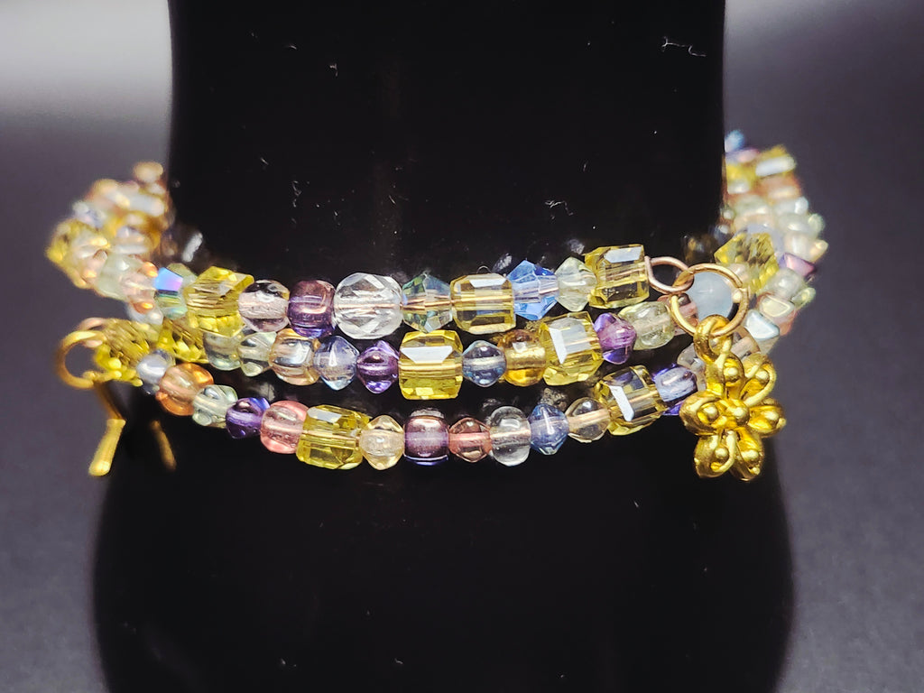 Gentle But Unbreakable - Iridescent Pastel Wrap Bracelet