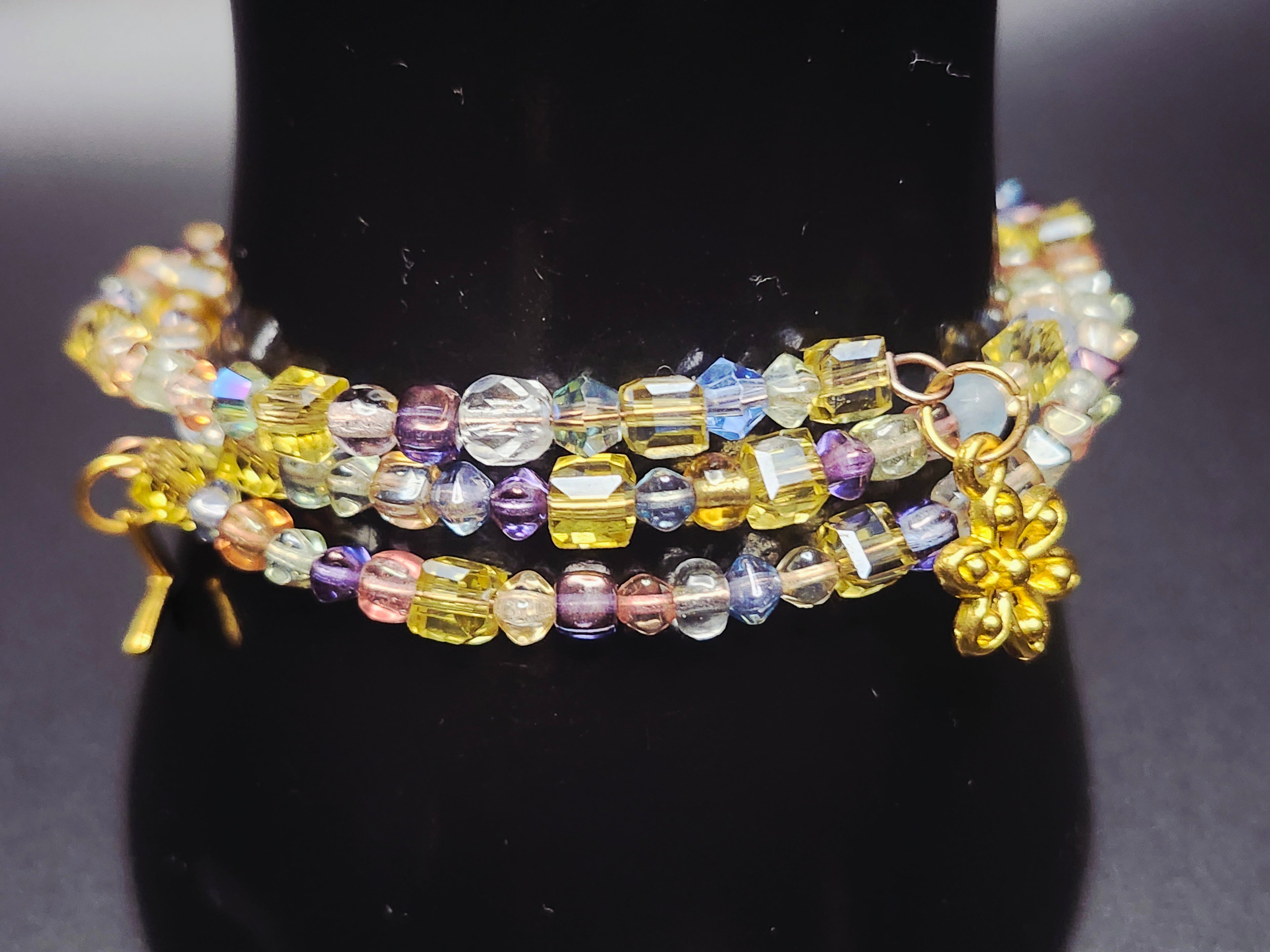 Gentle But Unbreakable - Iridescent Pastel Wrap Bracelet