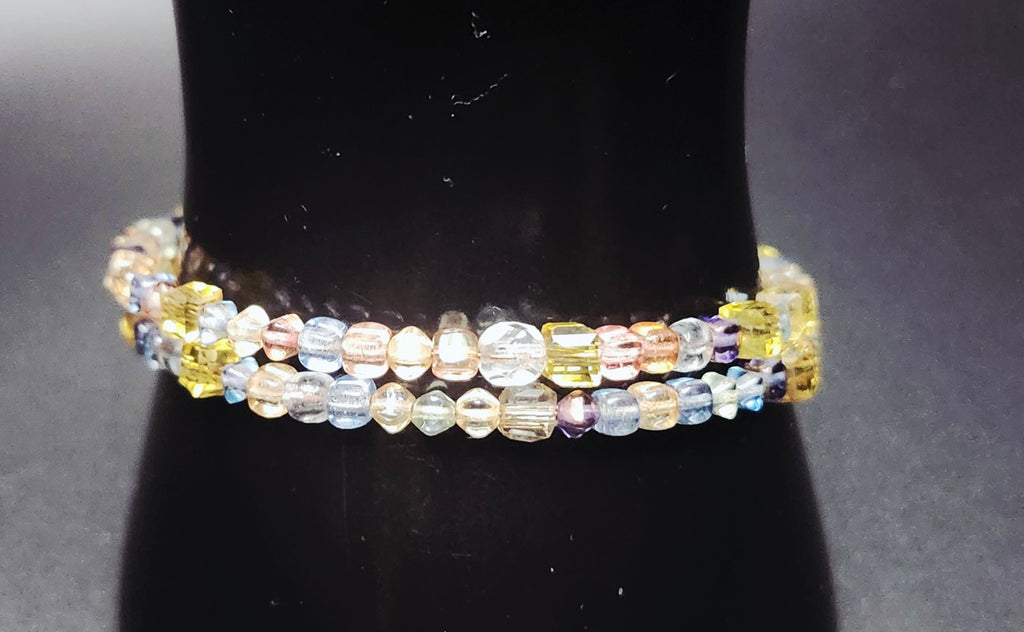 Gentle But Unbreakable - Iridescent Pastel Wrap Bracelet