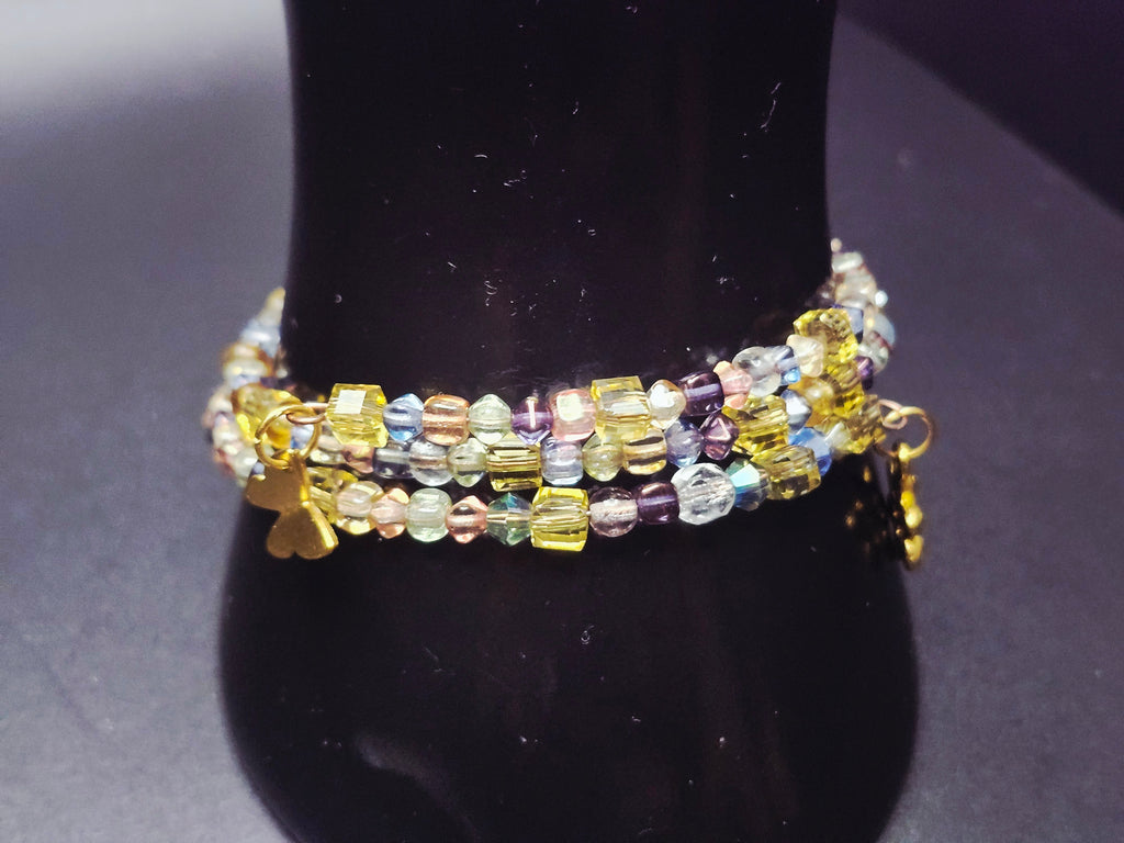 Gentle But Unbreakable - Iridescent Pastel Wrap Bracelet