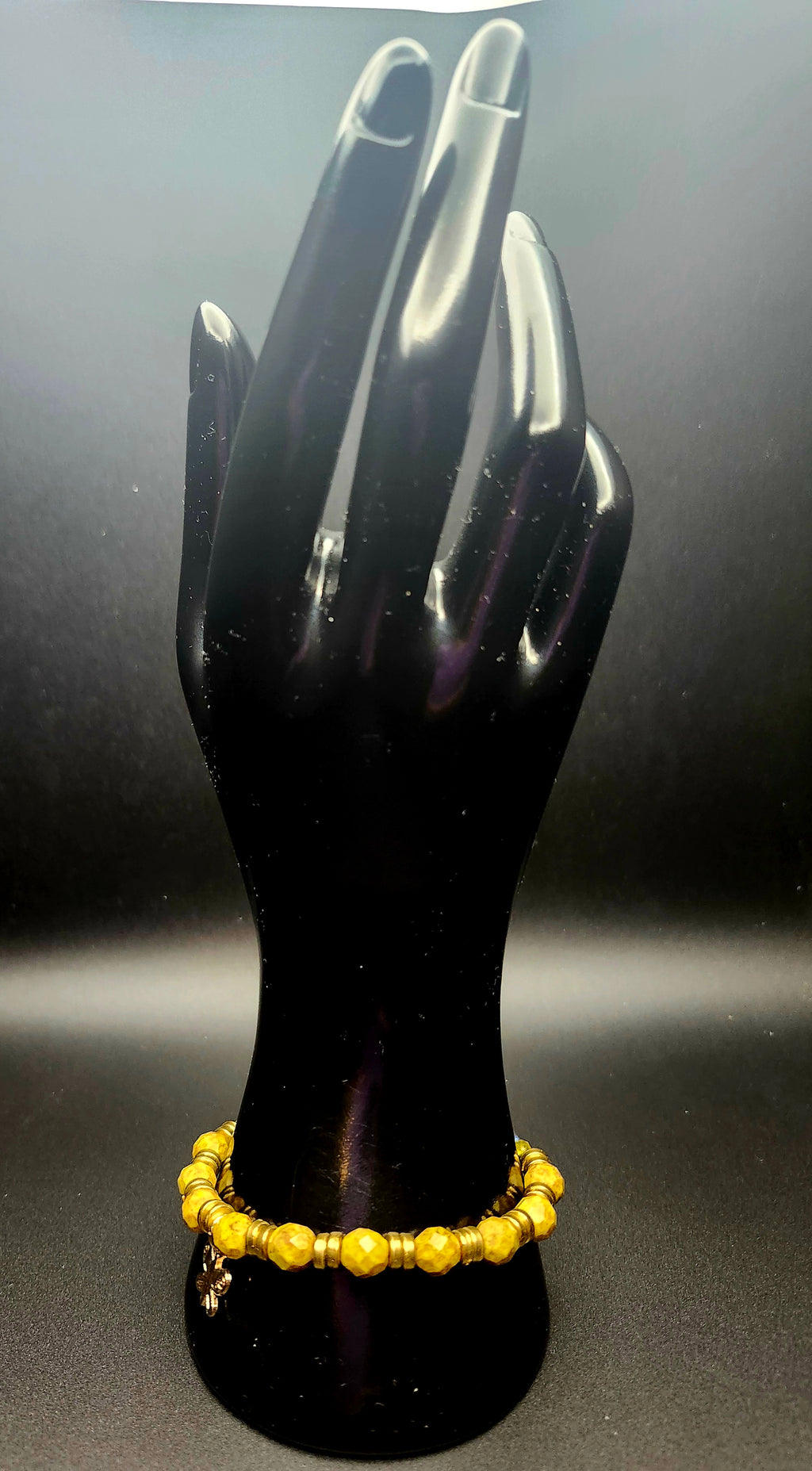 Radiant But Rooted - Yellow & Gold Butterfly Bracelet