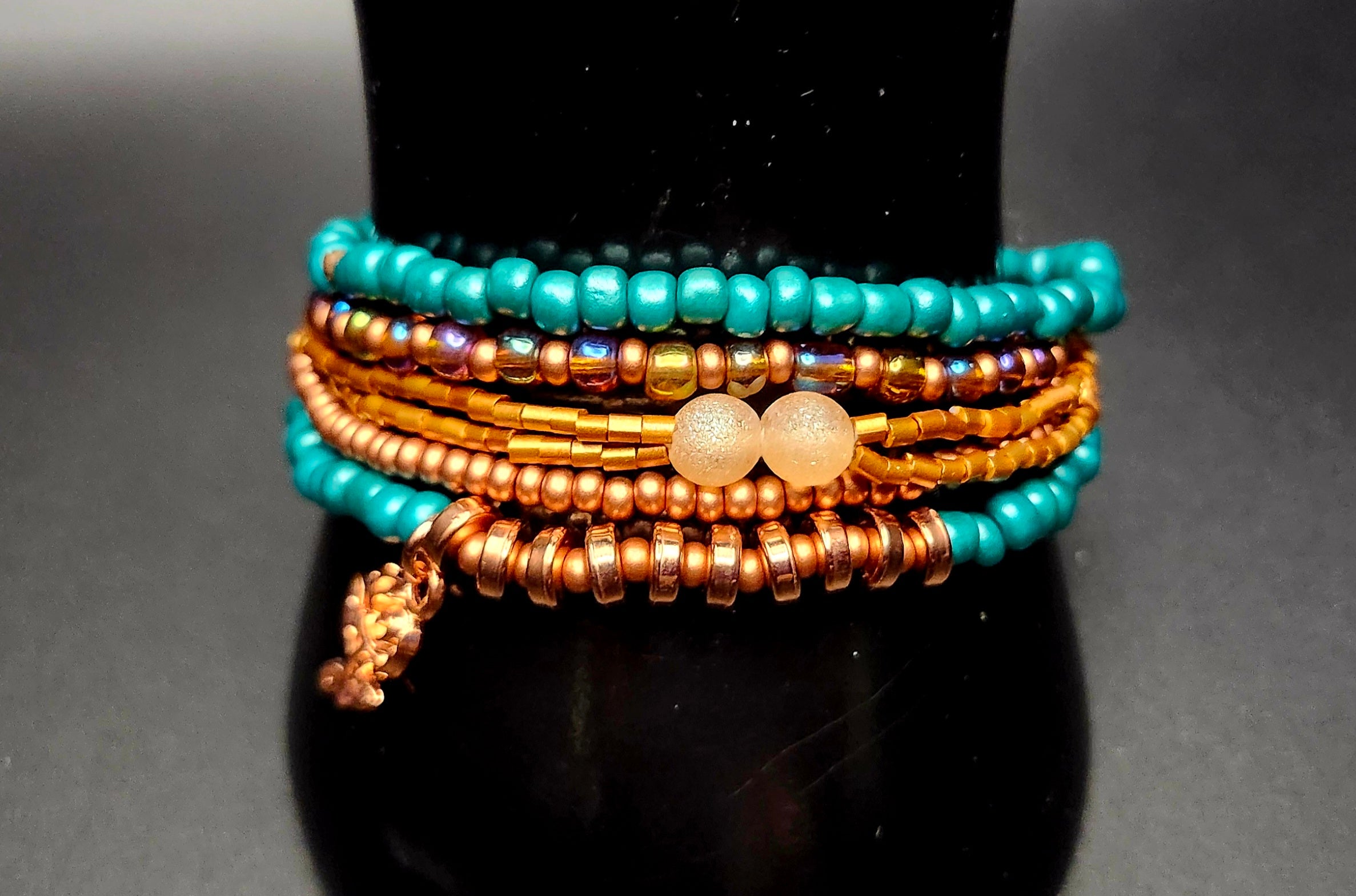Boldly Becoming - Turquoise & Copper Bracelet Stack